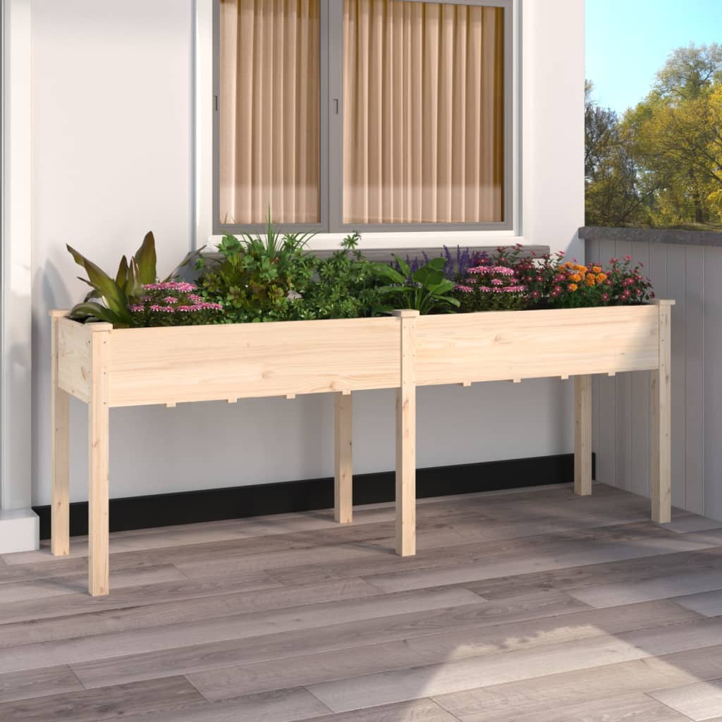 Pflanzkübel mit Einsatz 203x53x76 cm Massivholz Tanne Pflanzkübel mit Einsatz 203x53x76 cm Massivholz Tanne