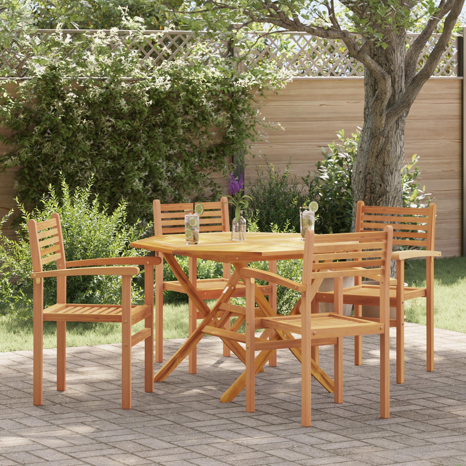 Garten Stapelstühle 4 pcs Braun 55.5 x 55.5 x 90 cm Garten Stapelstühle 4 pcs Braun 55.5 x 55.5 x 90 cm
