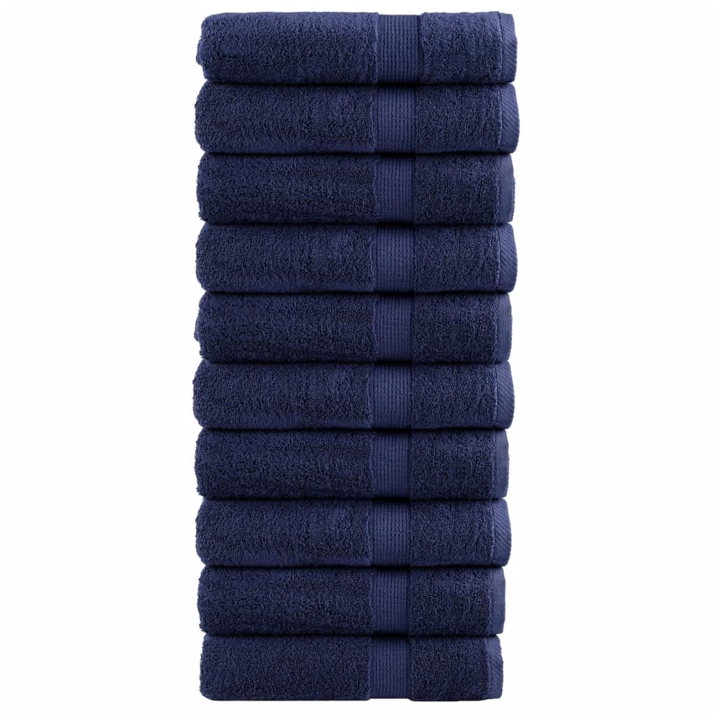 Premium-Handtücher 10 Stk Marineblau 50x100 600 g/m² Baumwolle