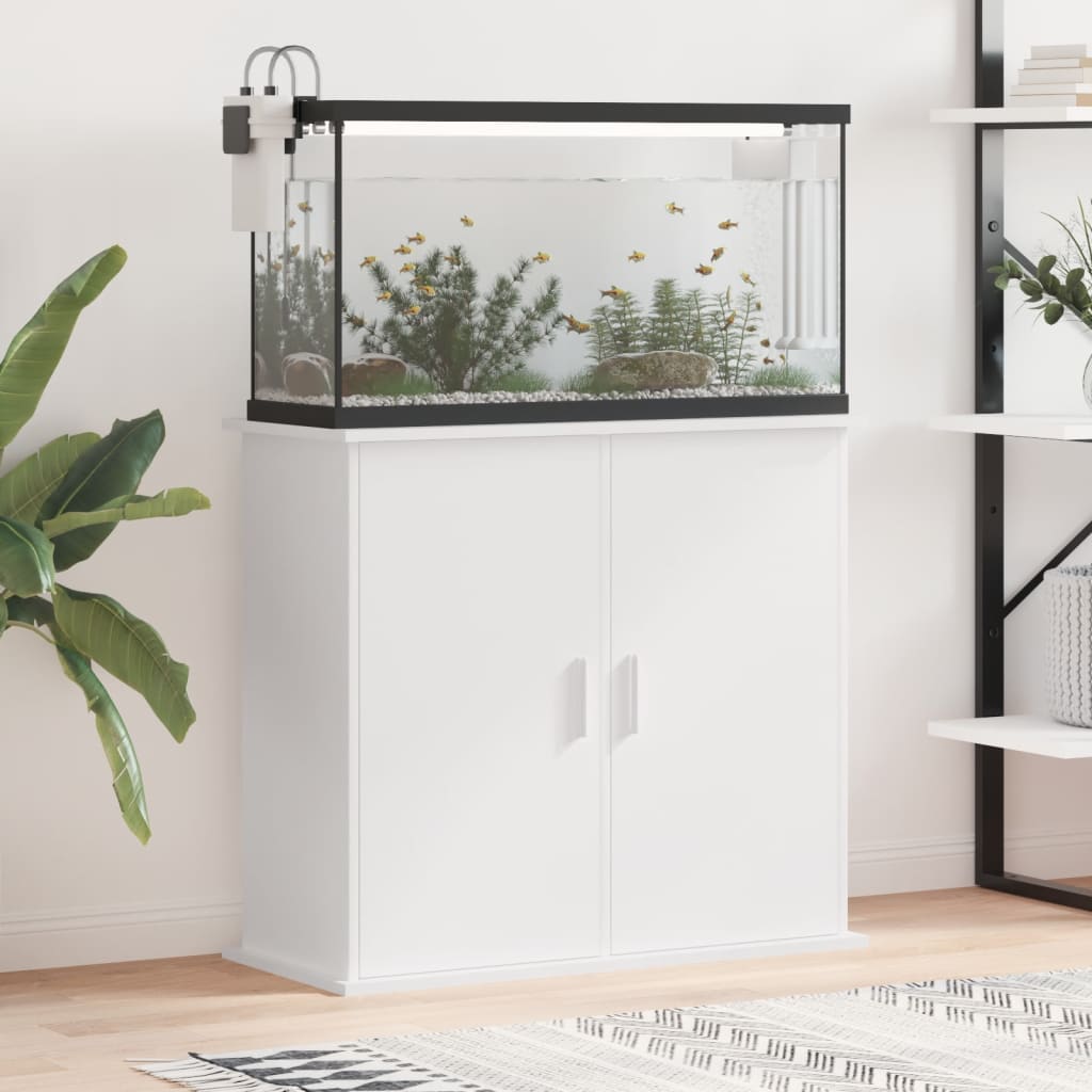Aquariumständer Weiß 81x36x73 cm Holzwerkstoff Aquariumständer Weiß 81x36x73 cm Holzwerkstoff
