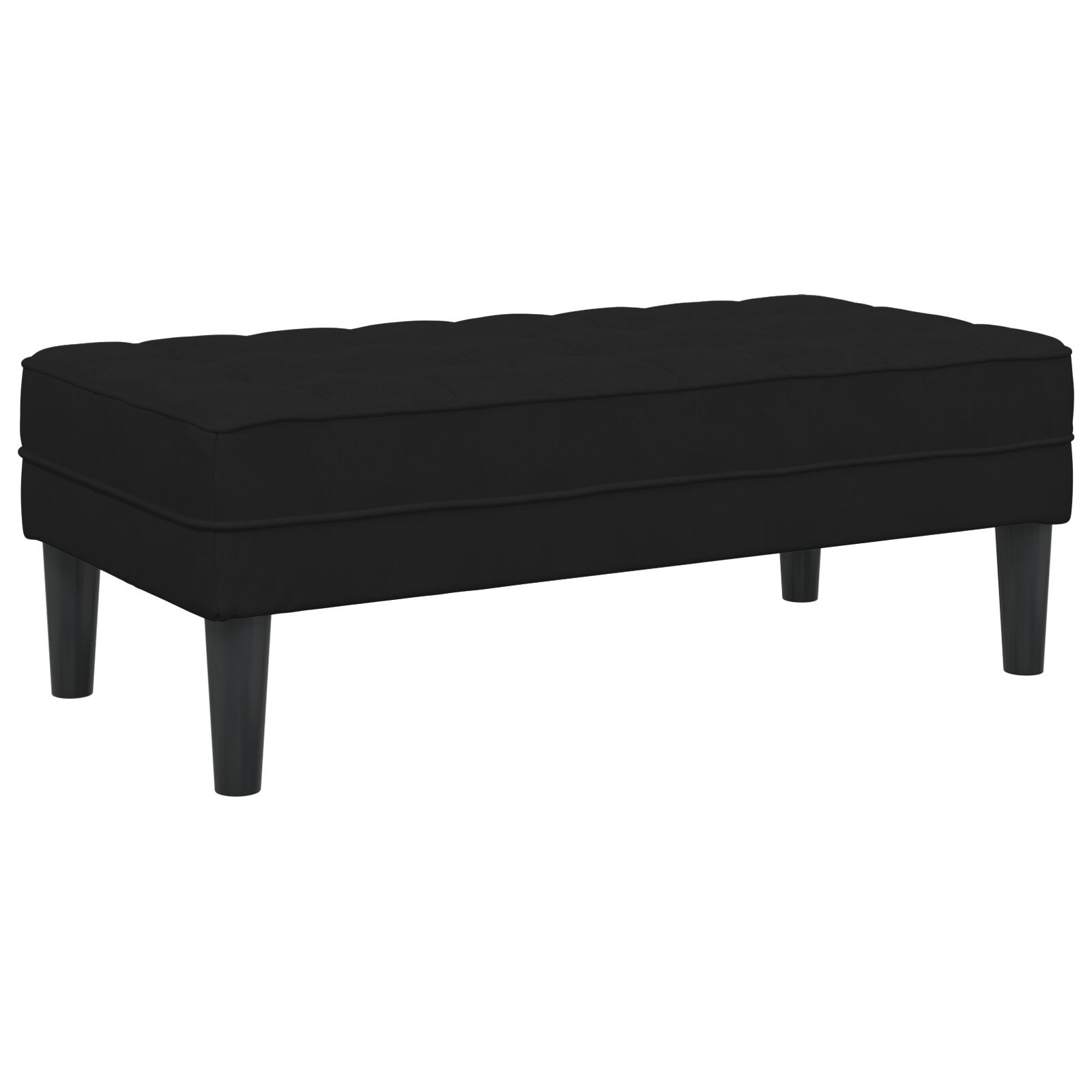 Bank Schwarz 113x57x39 cm Samt