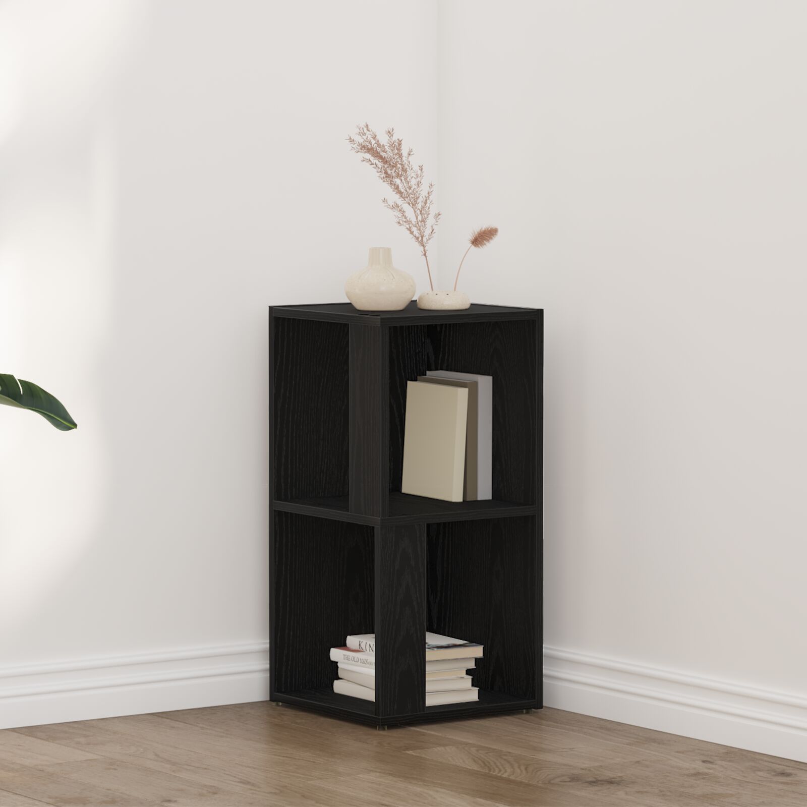 vidaXL Eckenregal Schwarze Eiche 33x33x67 cm Holzwerkstoff