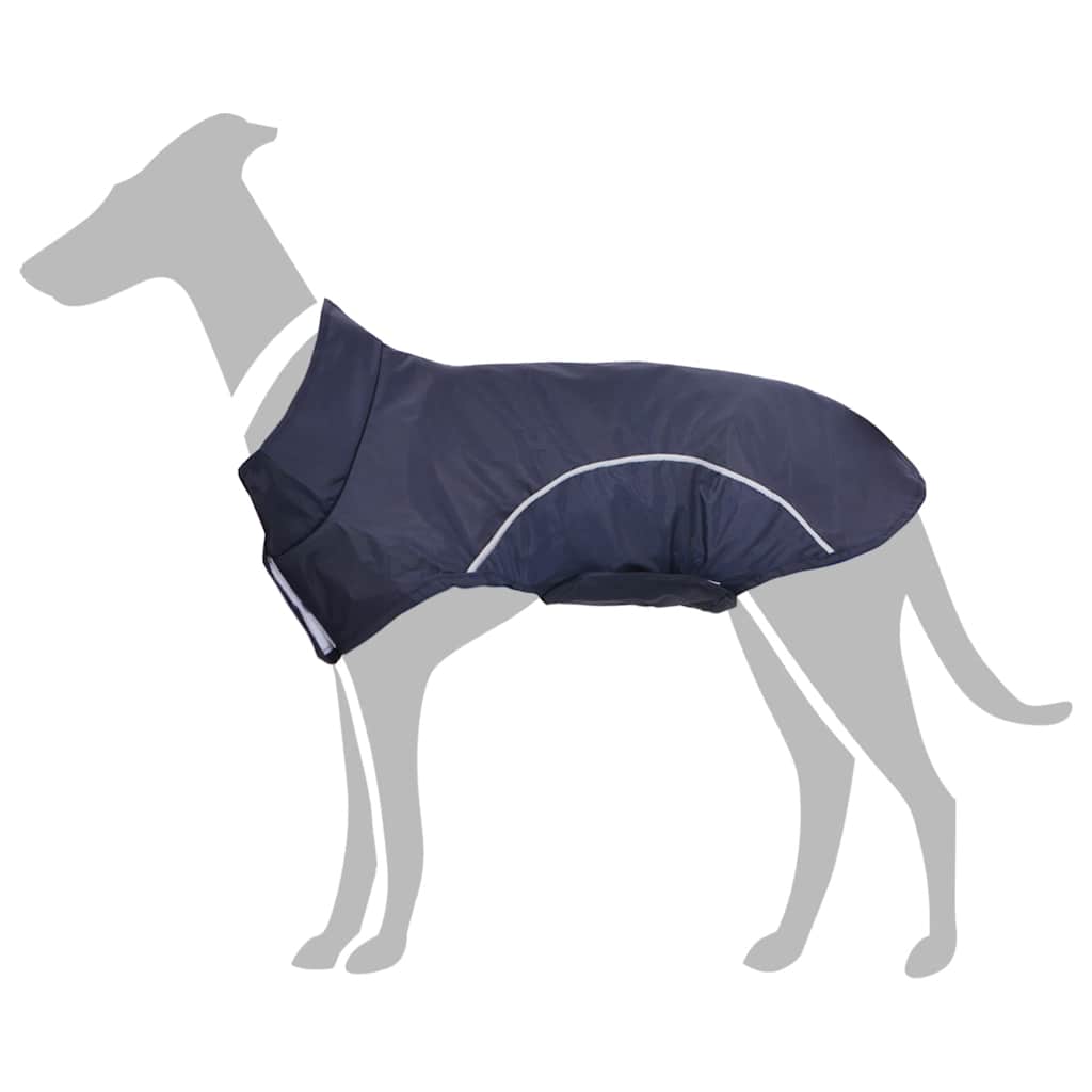 Hunde Regenmantel mit Reflexstreifen Polyester Marineblau M Hunde Regenmantel mit Reflexstreifen Polyester Marineblau M