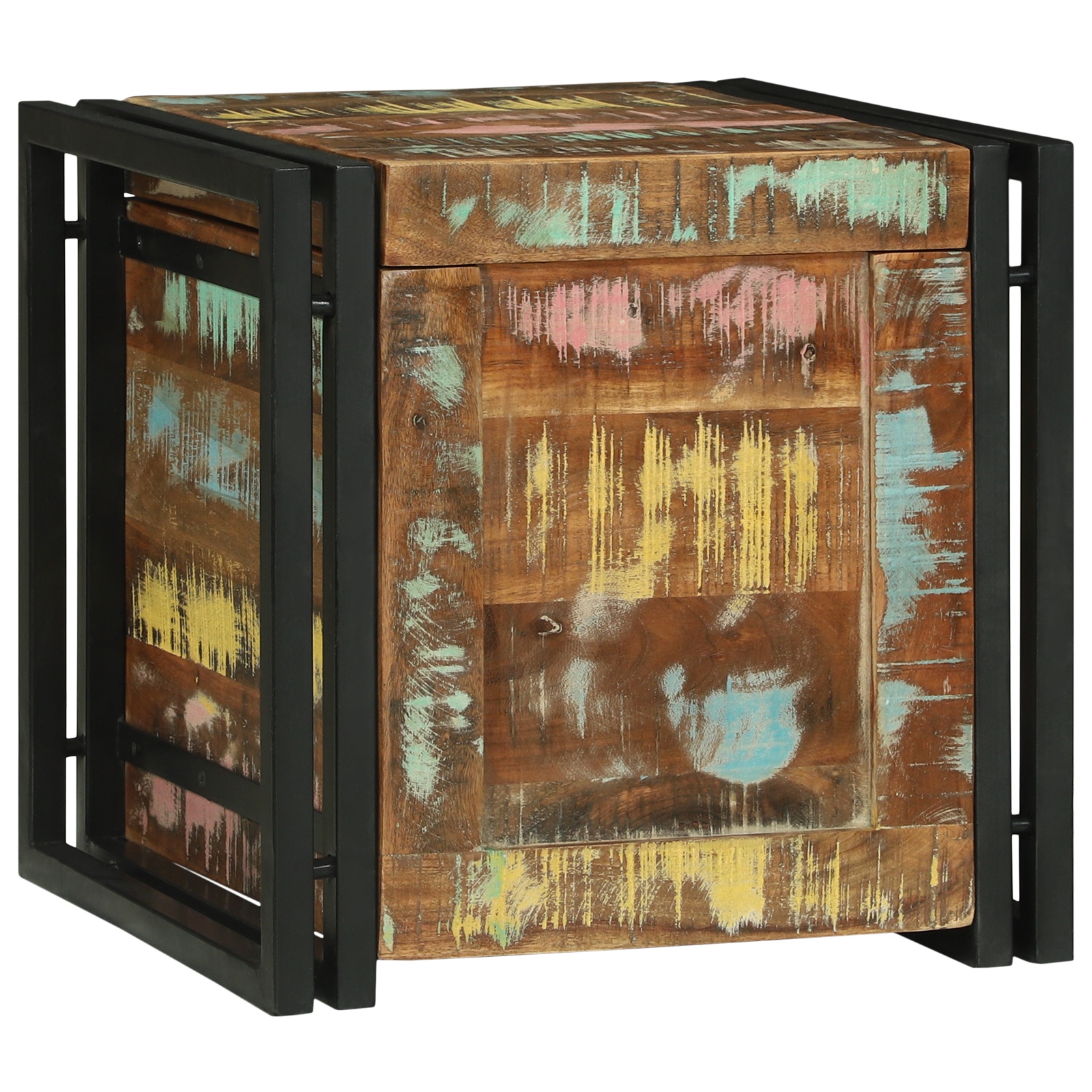 Aufbewahrungsbox Mehrfarbig 40 x 40 x 40 cm Massivholz Akazie