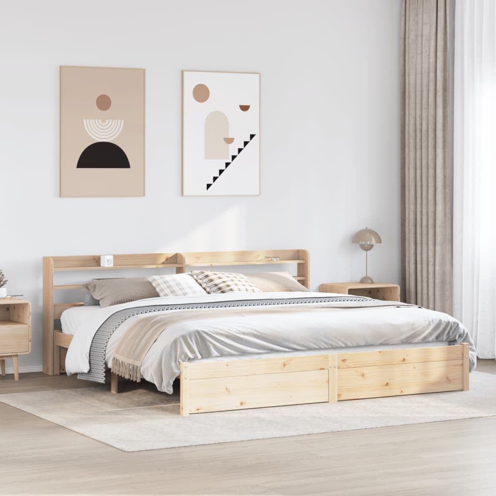 Bettgestell mit Kopfteil ohne Matratze 180x200 cm