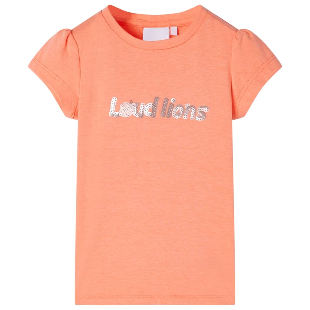 Kinder-T-Shirt mit Flügelärmeln Neonorange 116 Kinder-T-Shirt mit Flügelärmeln Neonorange 116