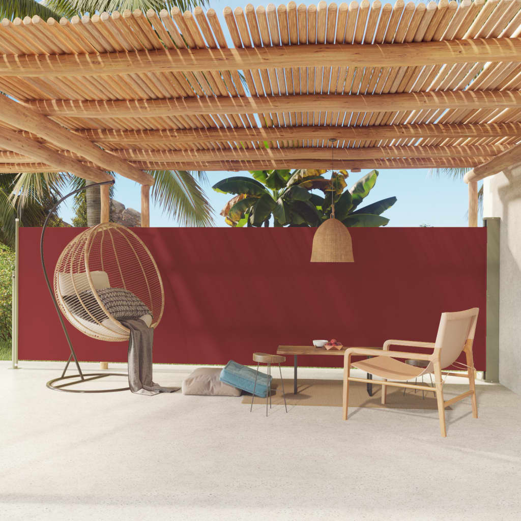 Seitenmarkise Ausziehbar 160x600 cm Rot