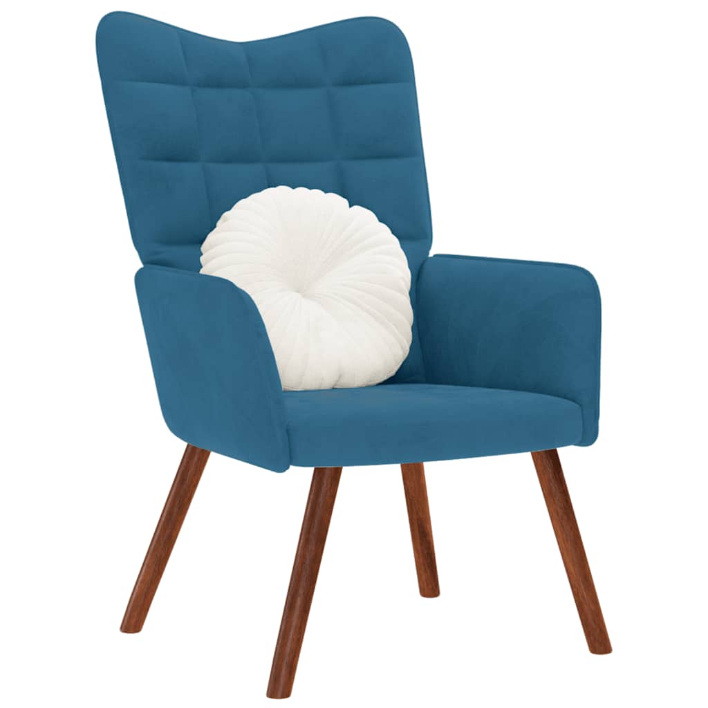 Relaxsessel Blau Samt