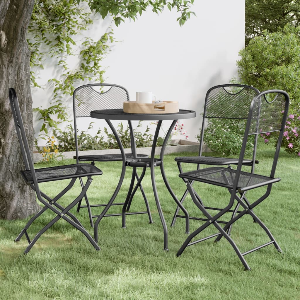 Klappbare Gartenstühle 4 Stk. Streckgitter Anthrazit Klappbare Gartenstühle 4 Stk. Streckgitter Anthrazit