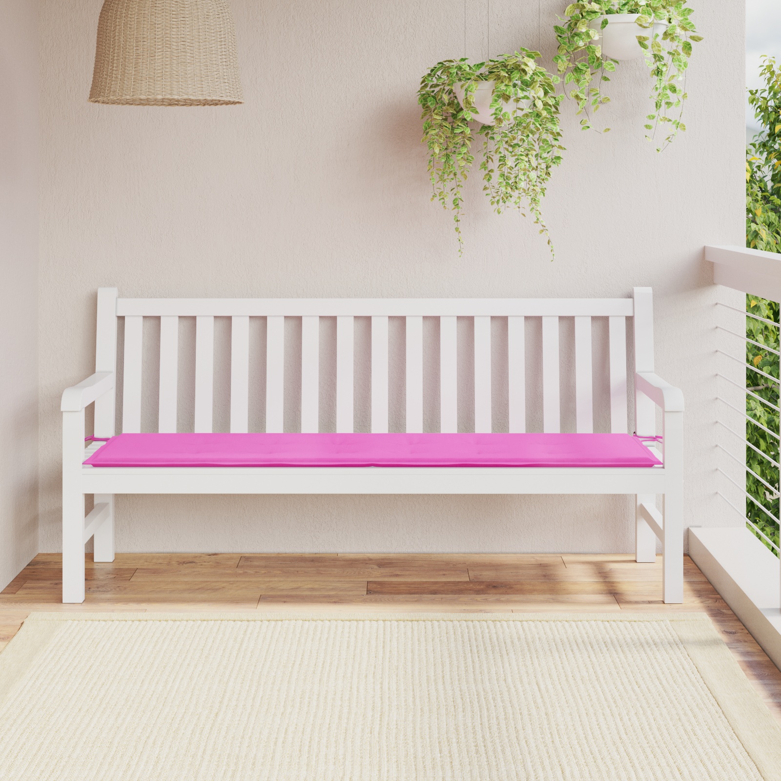 Gartenbank-Auflage Rosa 180x50x4 cm Oxford-Gewebe