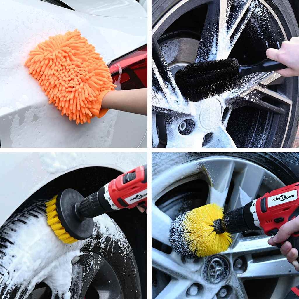 Auto-Reinigungsbürsten-Set 14 Teile 14 pcs Mehrfarbig