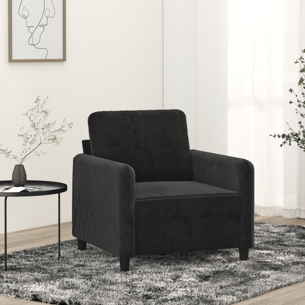Sessel Schwarz 60 cm Samt Sessel Schwarz 60 cm Samt