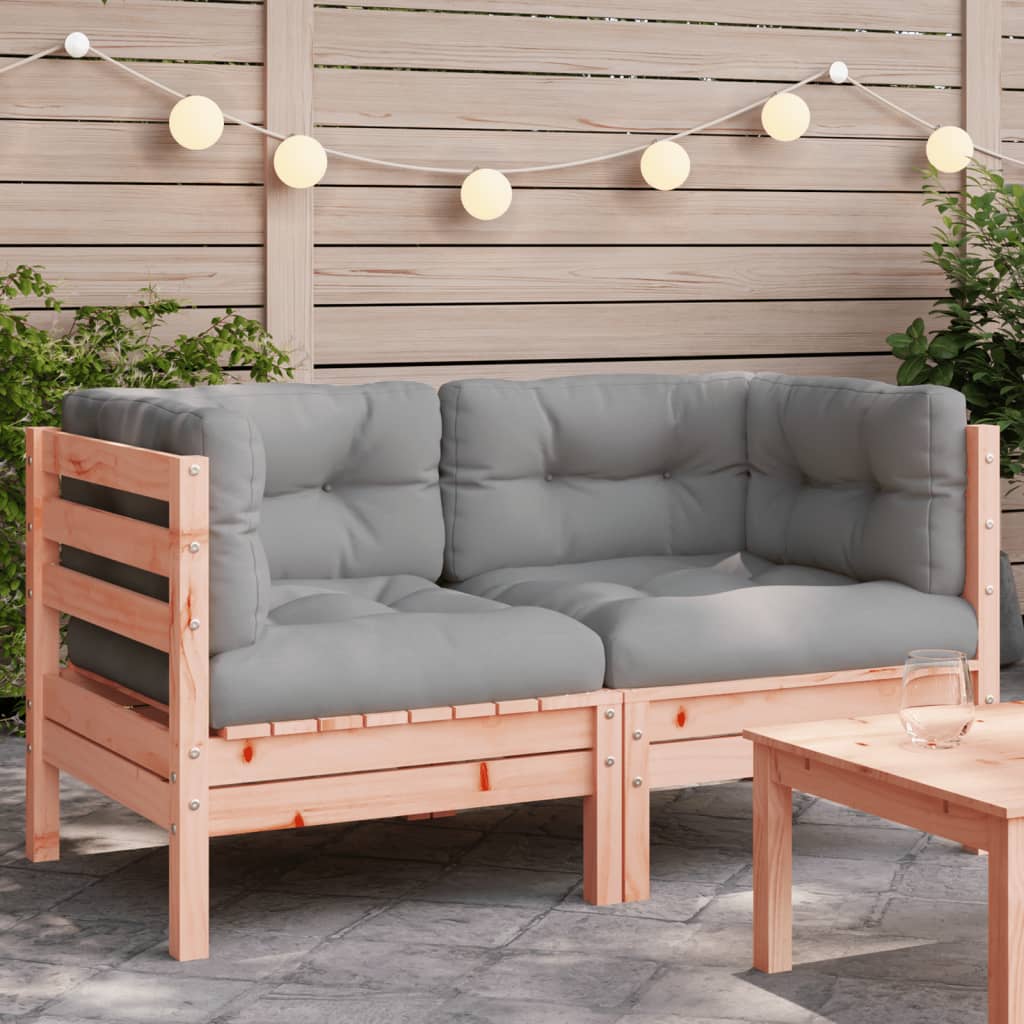 Garten-Ecksofa mit Kissen 2 Stk. Massivholz Douglasie Garten-Ecksofa mit Kissen 2 Stk. Massivholz Douglasie