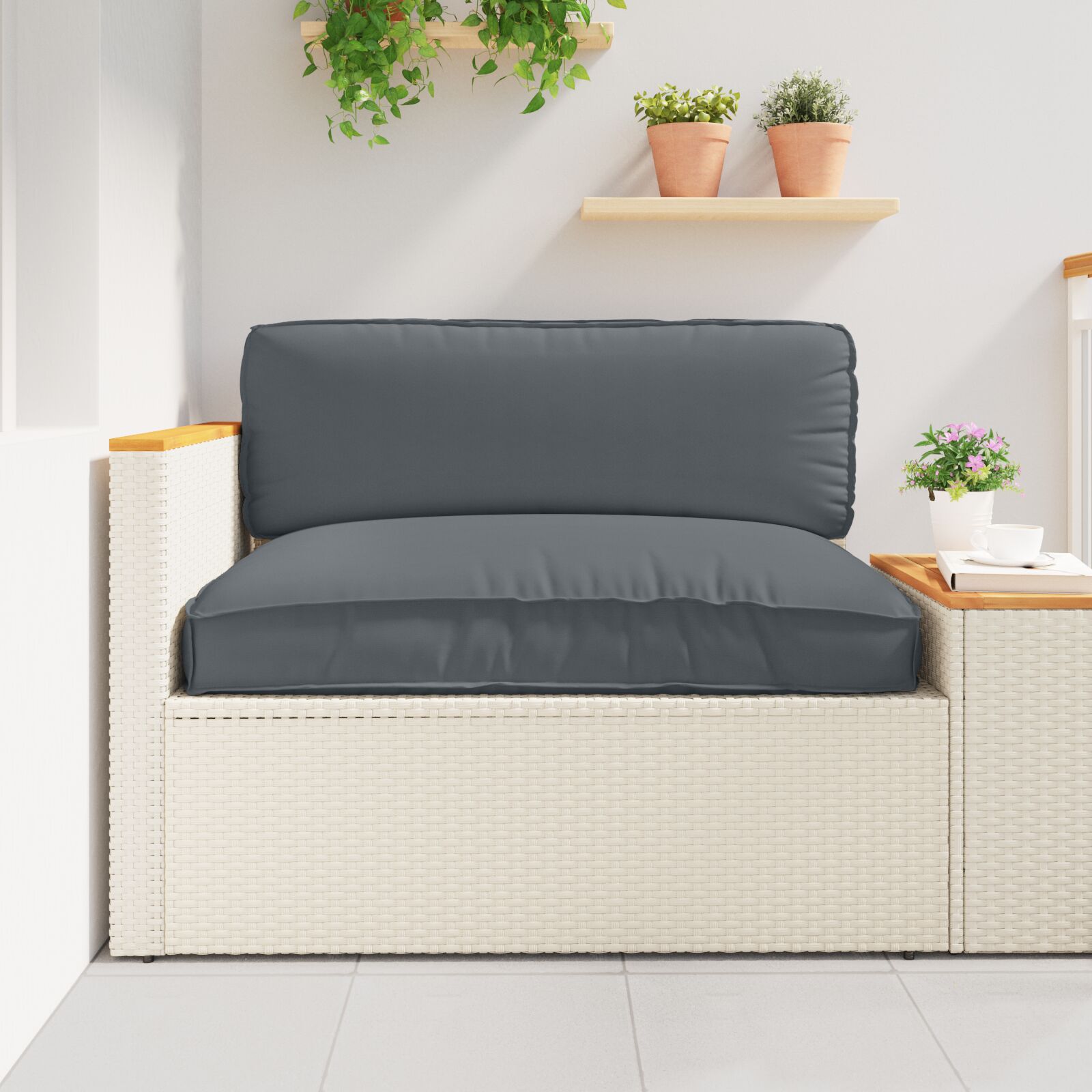 Palettenkissen für Sitz Anthrazit 120x80x12 cm Oxford-Stoff