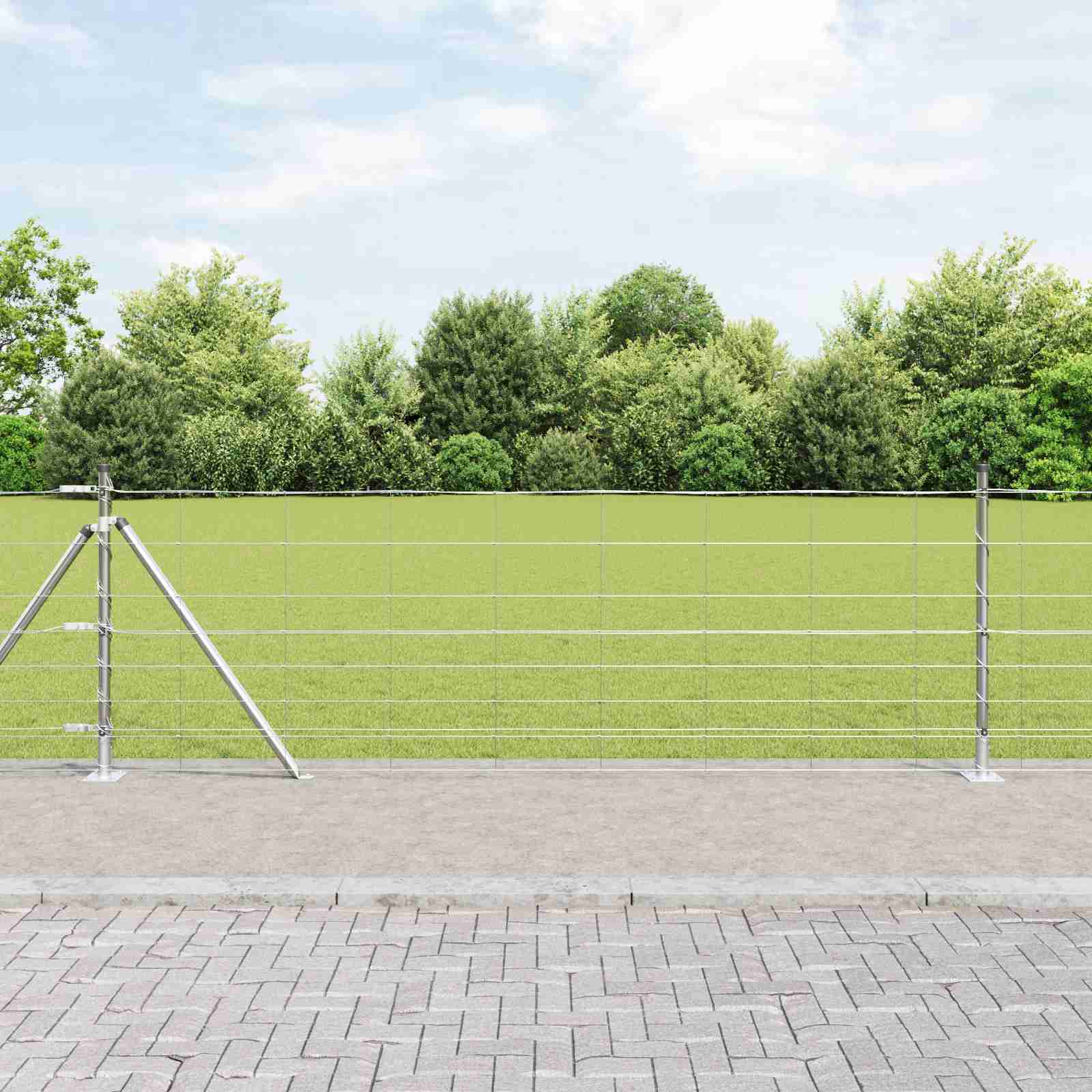 Feldzaun 0,8x50 m Verzinkter Stahl