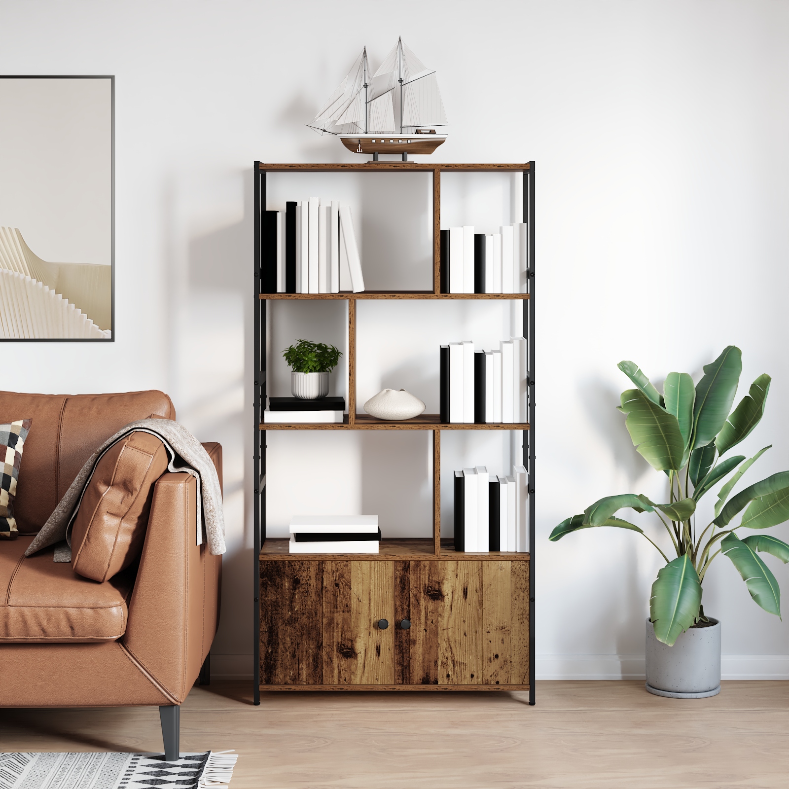 Regal Altes Holz 80 x 30 x 155,5 cm Holzwerkstoff