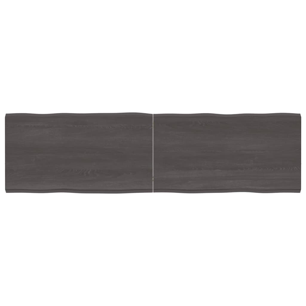 Tischplatte 180x50x(2-4) cm Massivholz Behandelt Baumkante