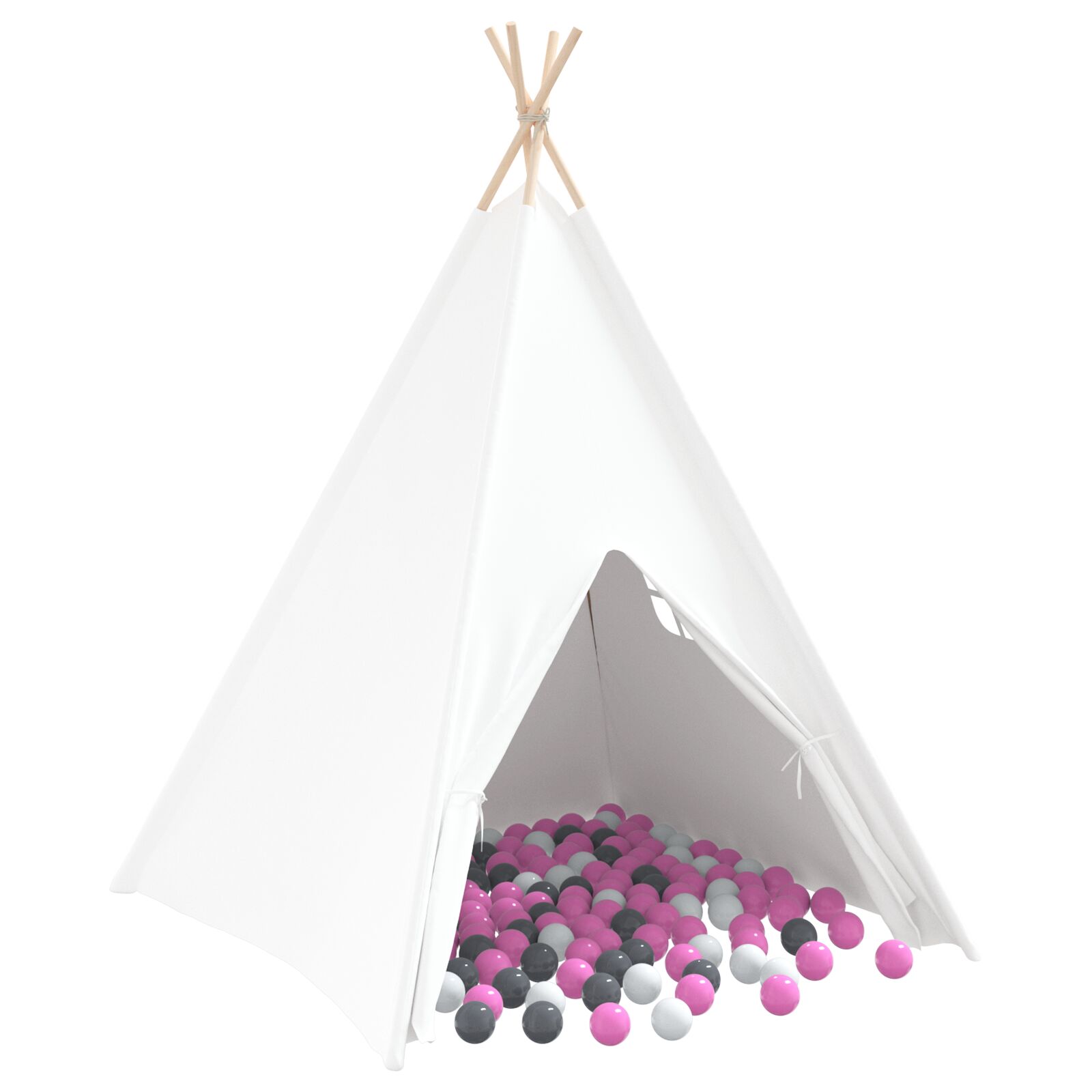 Kinder-Teepee-Zelt mit Tasche Pfirsich & Spielbälle Haut Weiß Kinder-Teepee-Zelt mit Tasche Pfirsich & Spielbälle Haut Weiß