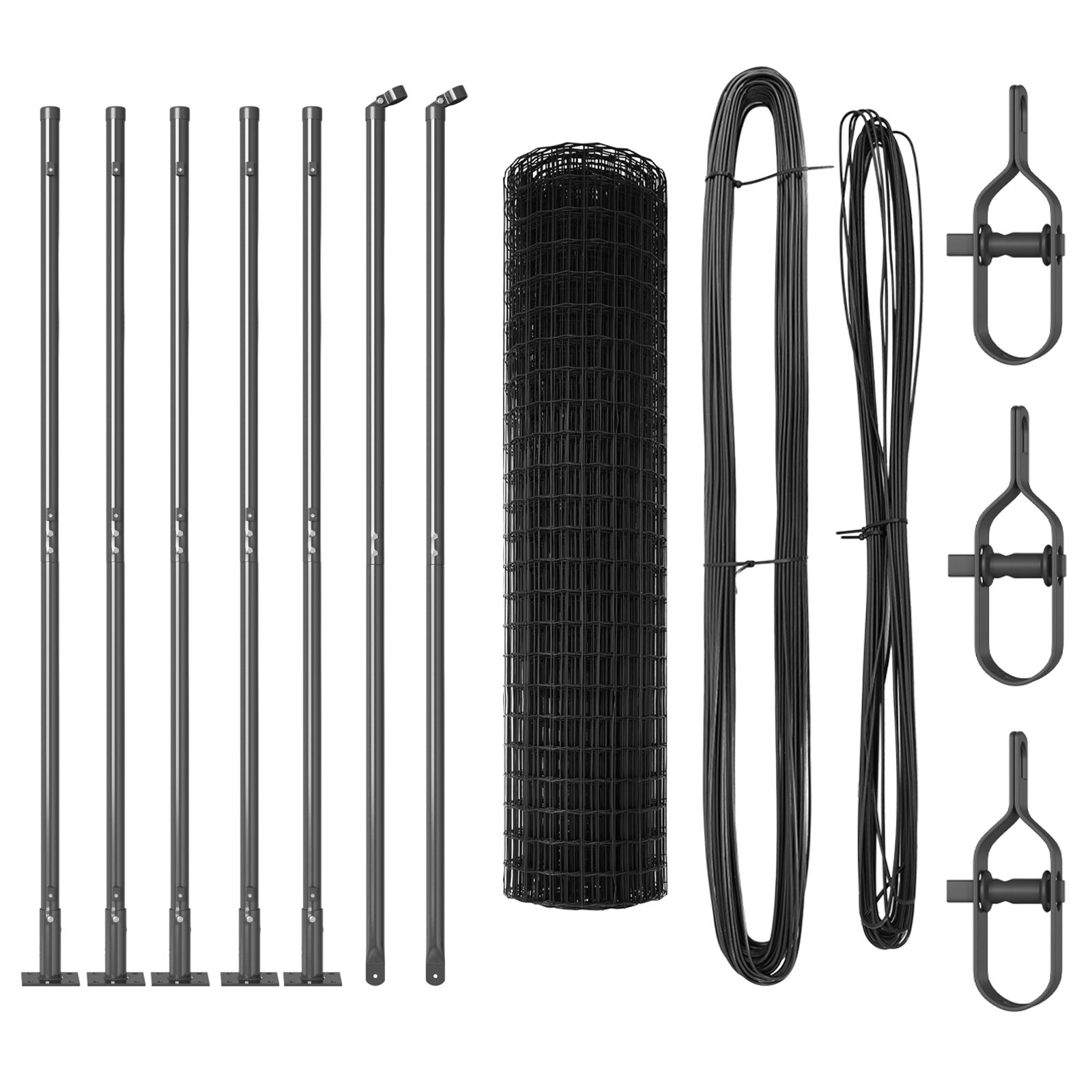Eurozaun mit 7 Flanschpfosten 1.2x10 m galvanisierter Stahl