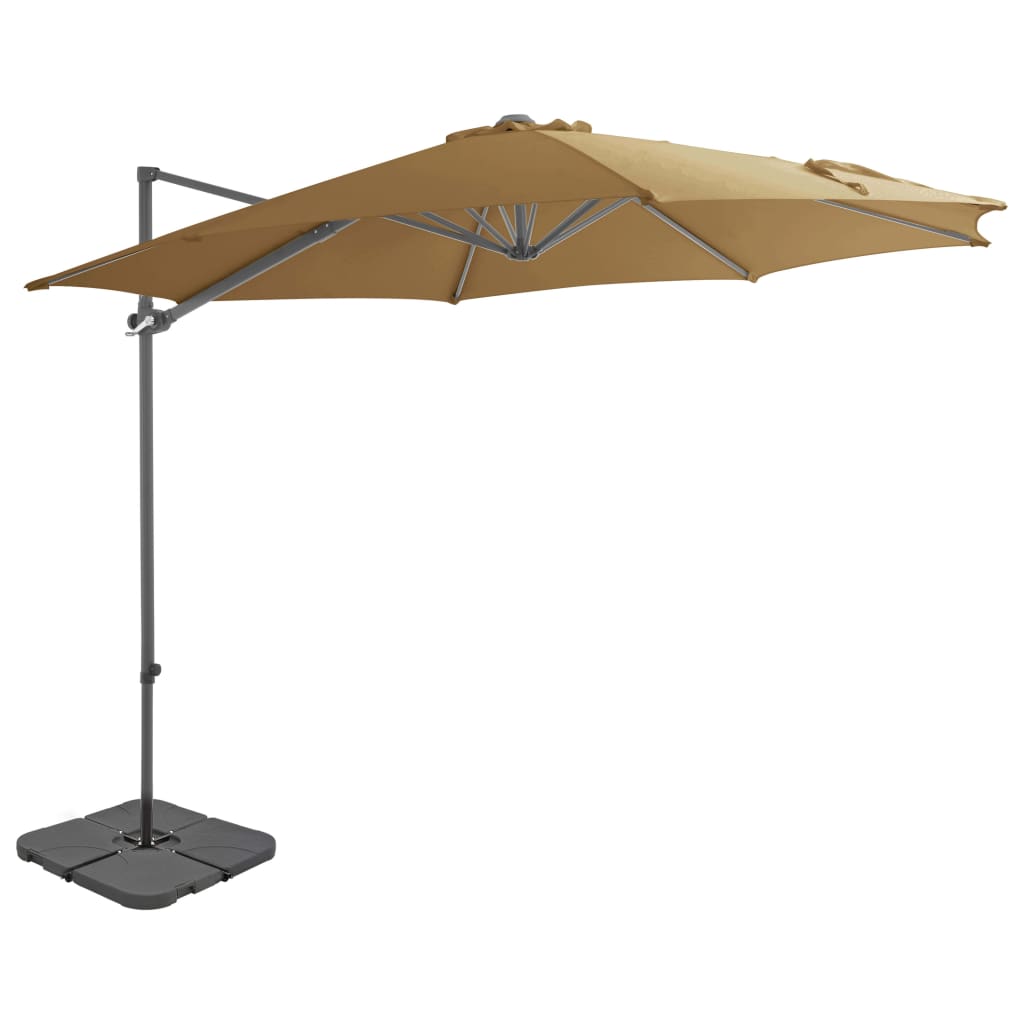 Sonnenschirm mit Schirmständer Taupe