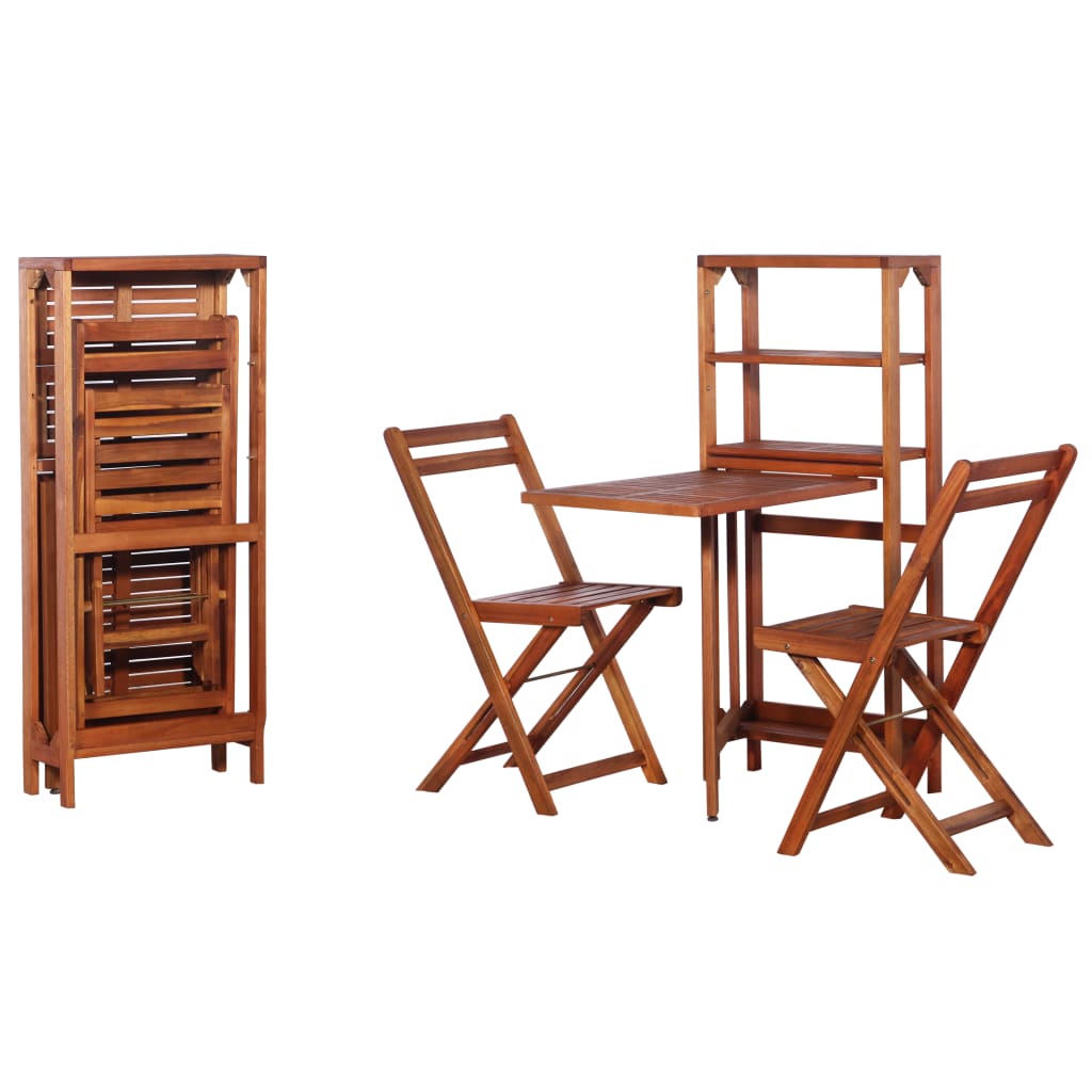 3-tlg. Bistro-Set Klappbar Massivholz Akazie 3-tlg. Bistro-Set Klappbar Massivholz Akazie