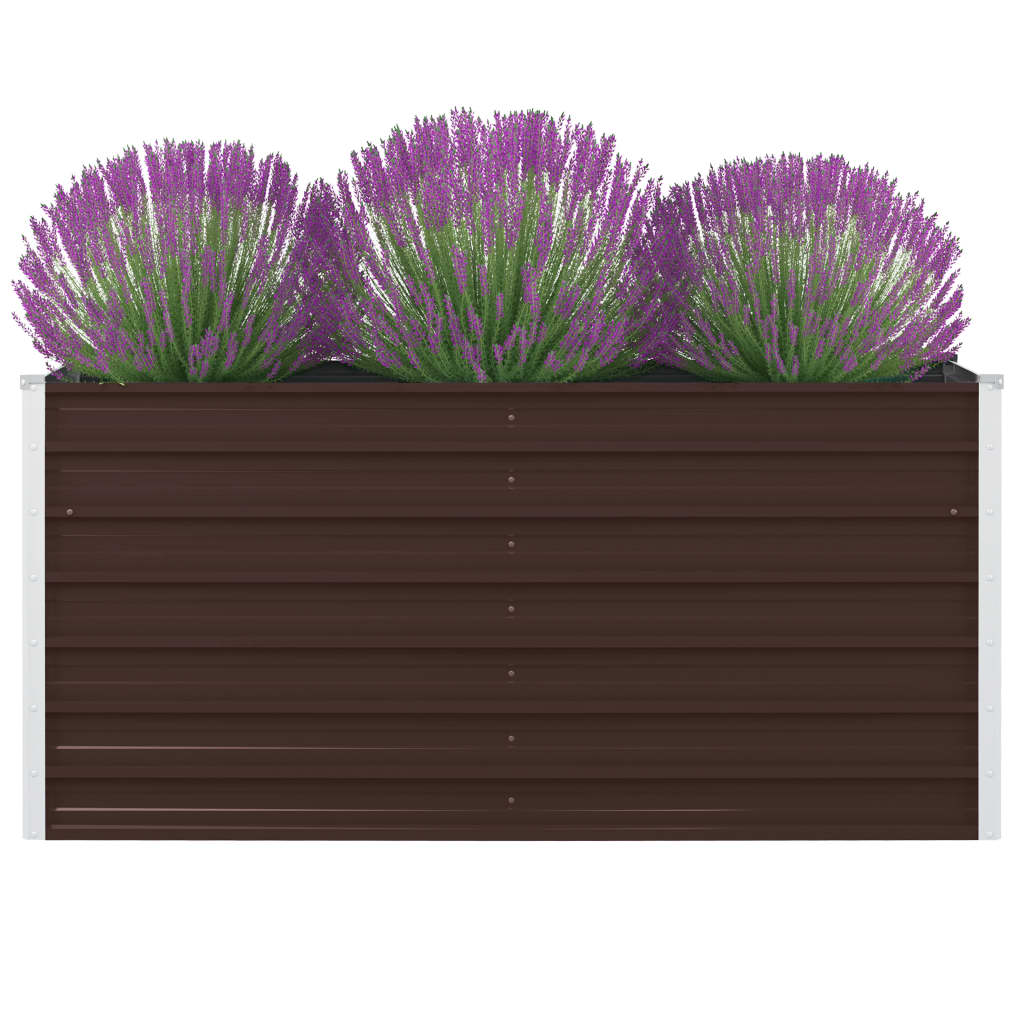 Hochbeet 160 x 80 x 45 cm Verzinkter Stahl Braun Hochbeet 160 x 80 x 45 cm Verzinkter Stahl Braun