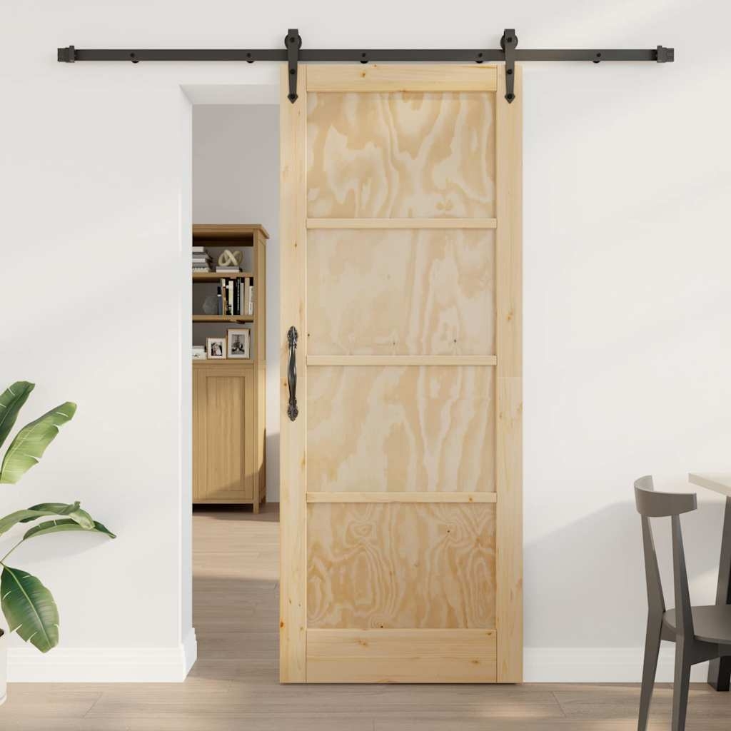 Schiebetür mit Beschläge-Set 'ORKDAL'aus Kiefernholz