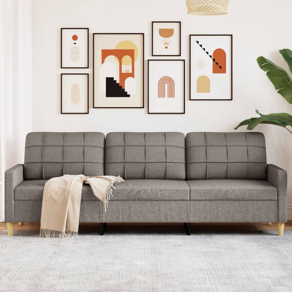 3-Sitzer-Sofa Taupe 210 cm Stoff 3-Sitzer-Sofa Taupe 210 cm Stoff