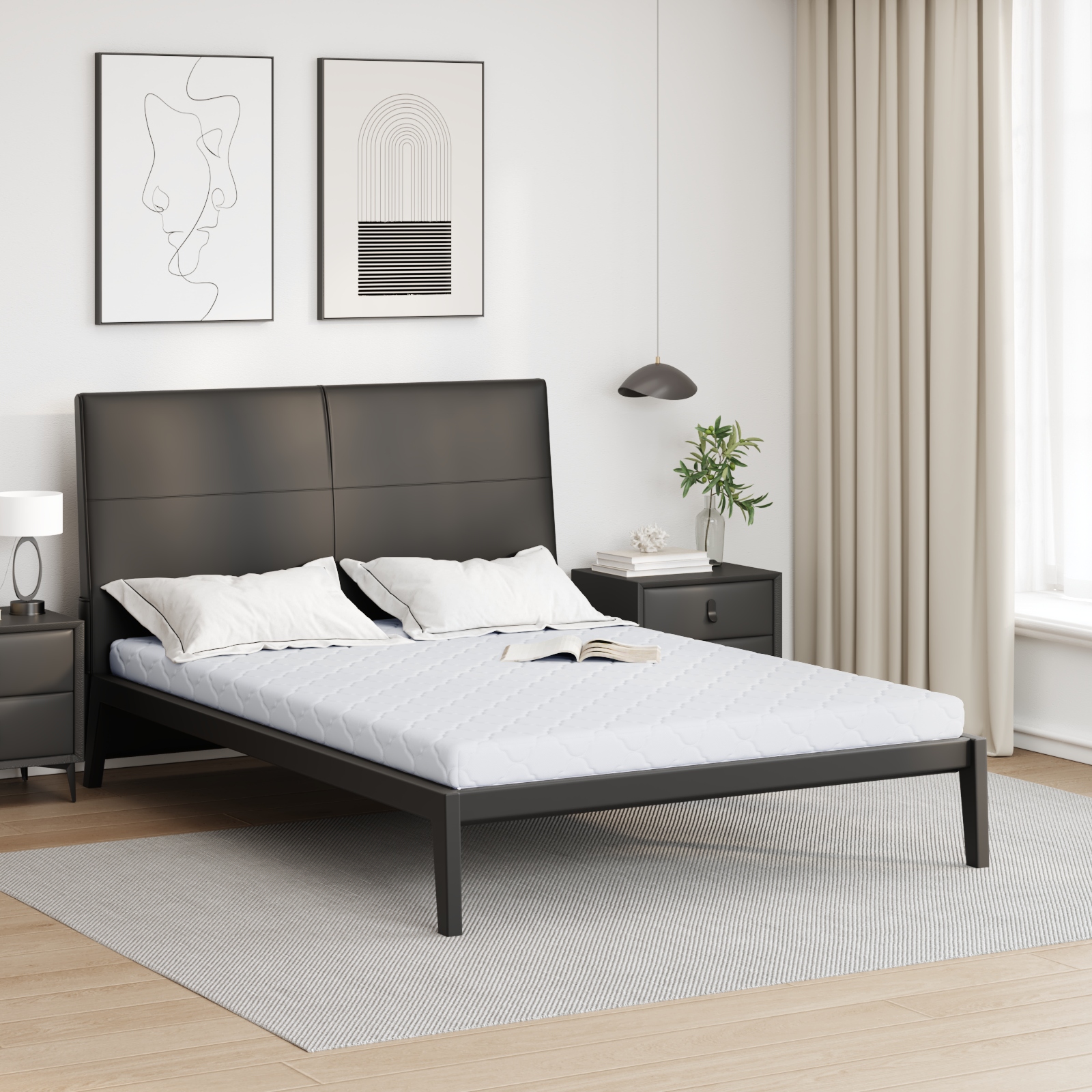 Matratzen Weiß 200 x 160 cm 100% Polyester-Gewebe