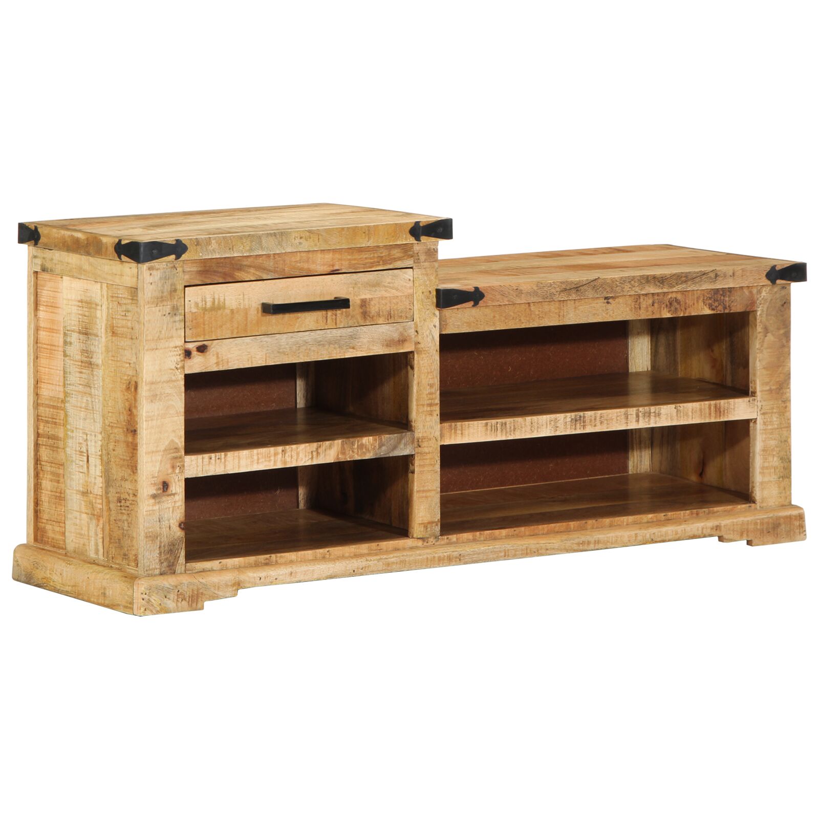 Schuhbank 110x35x50 cm Massivholz Mango