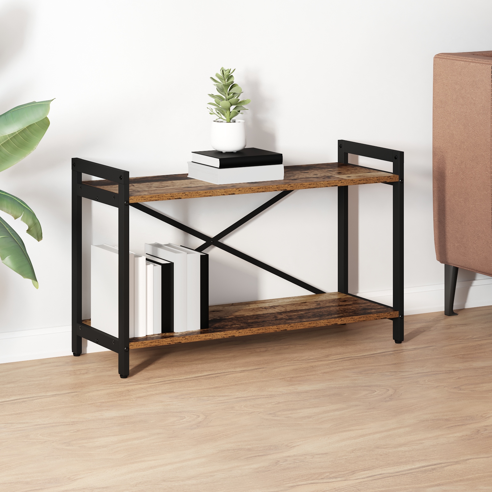 Bücherregal Altholz 80 x 30 x 48,5 cm Holzwerkstoff
