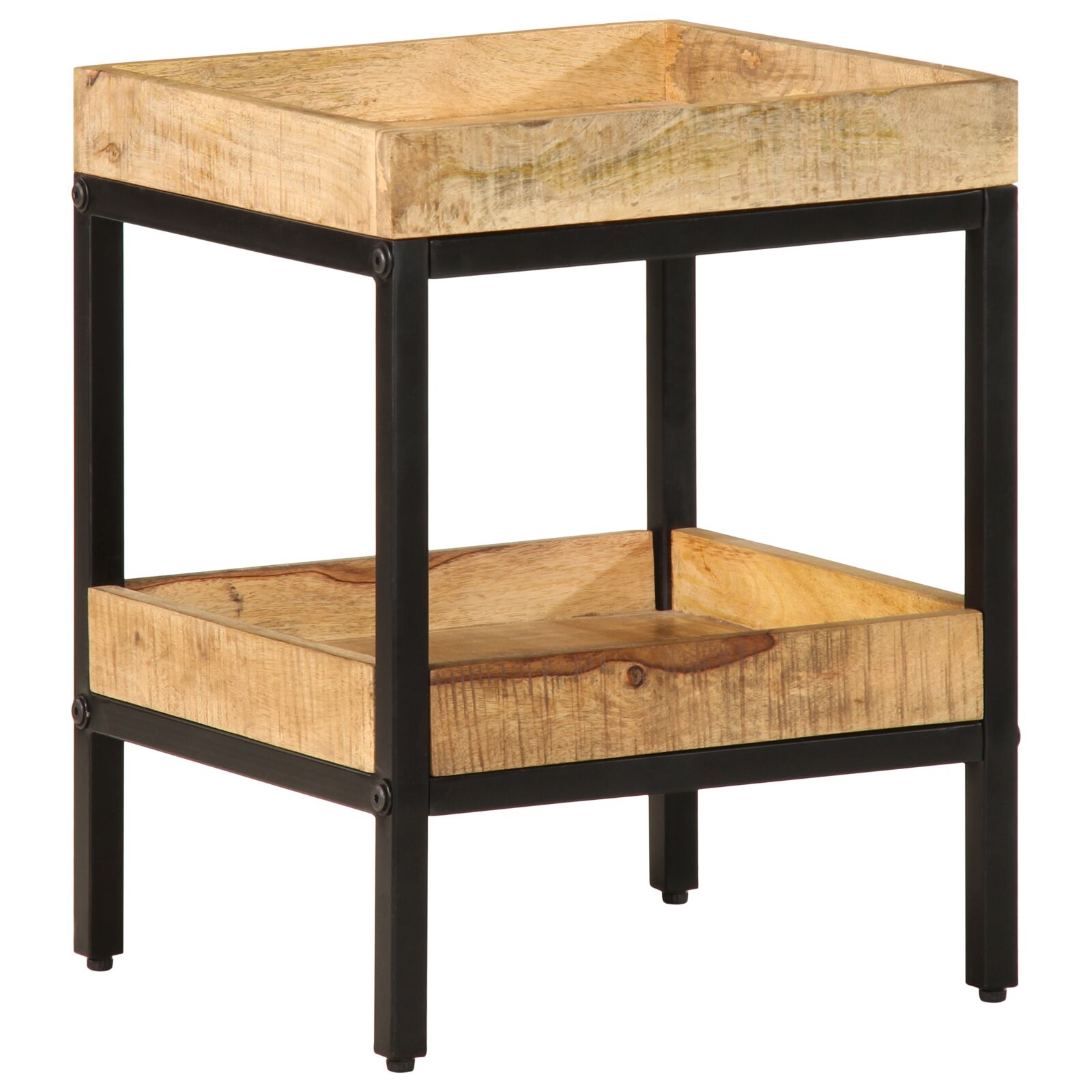 Beistelltisch 35x35x45 cm Massivholz Rohes Mango