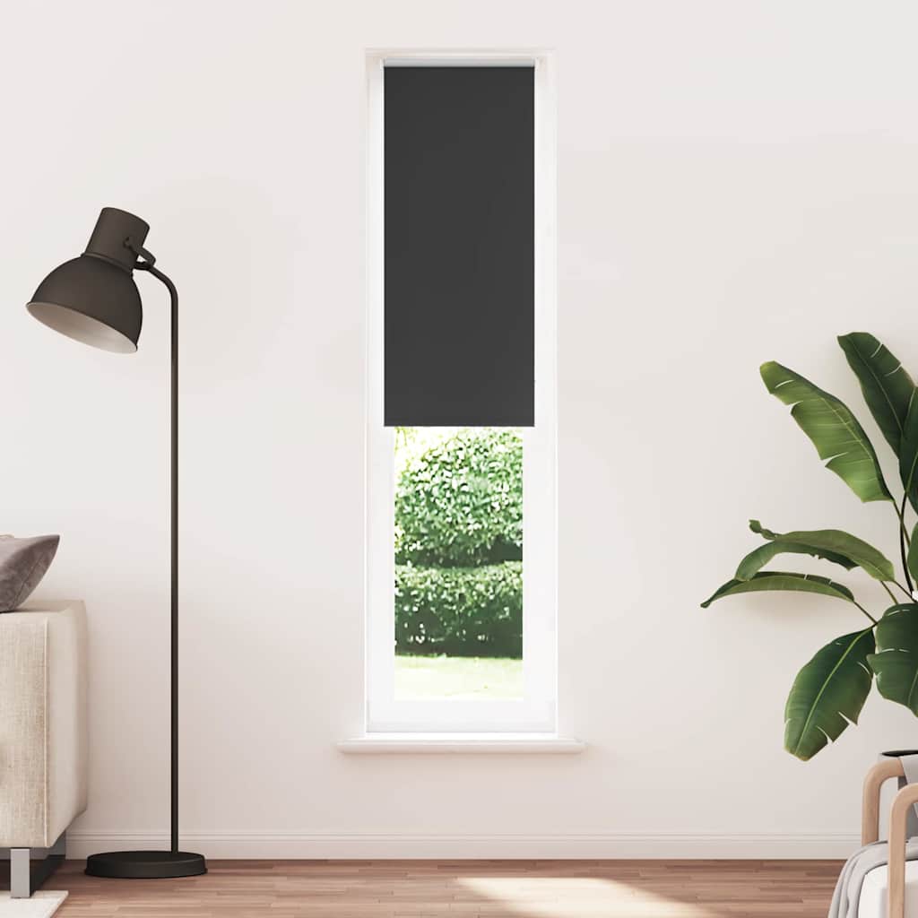 Verdunkelungsrollo Schwarz 60x210 cm Stoffbreite 55,7 cm