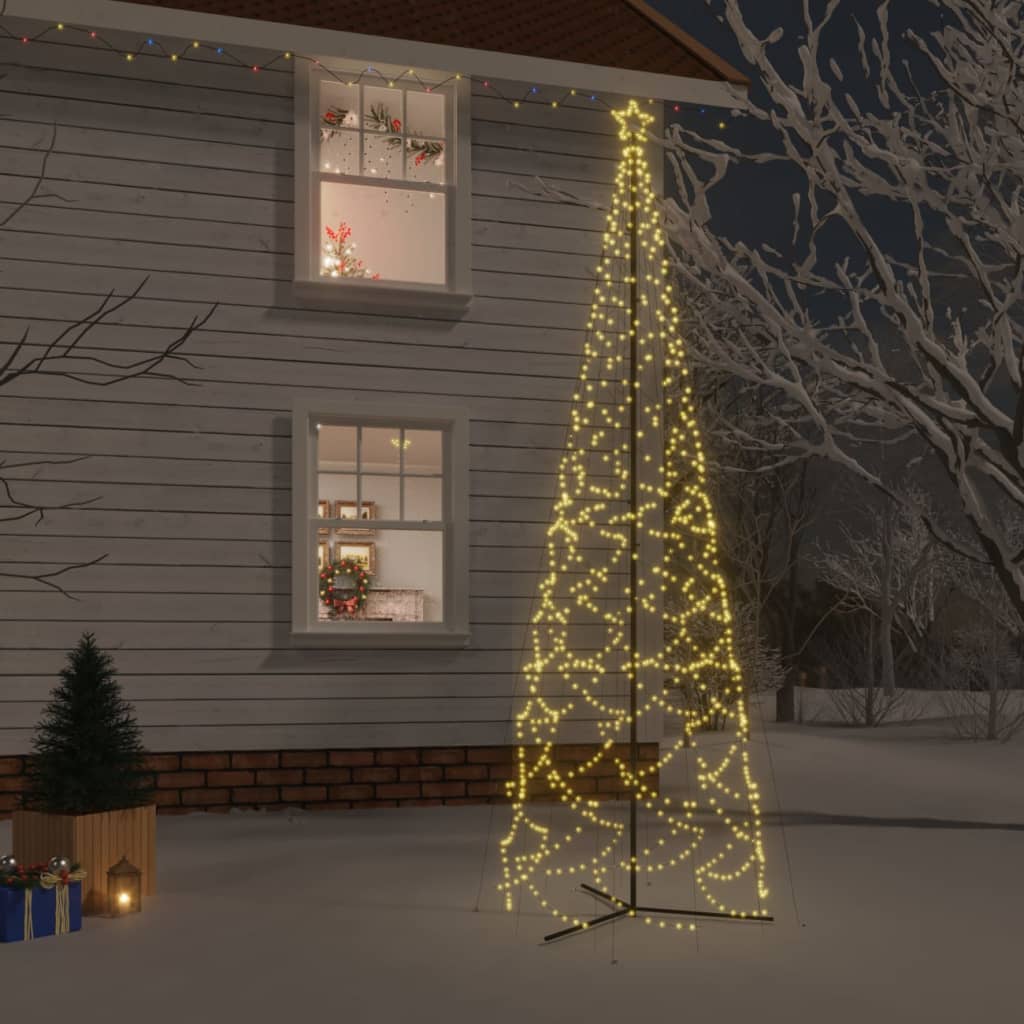 LED-Weihnachtsbaum Kegelform Warmweiß 1400 LEDs 160x500 cm