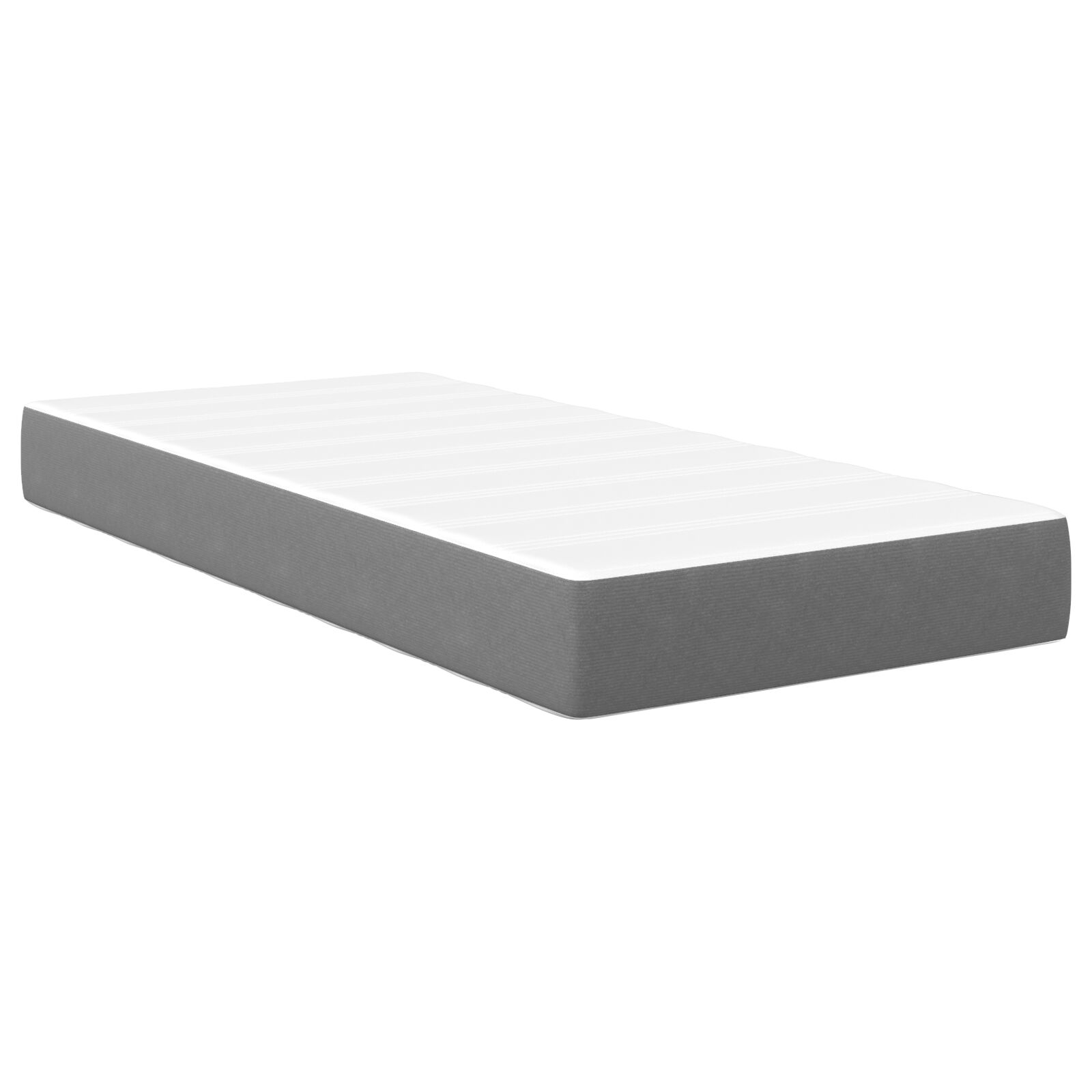 Taschenfederkernmatratze Hellgrau Mittel 90x200x20 cm Stoff