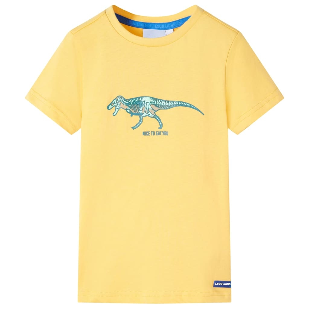 Kinder-T-Shirt Helles Ocker 128