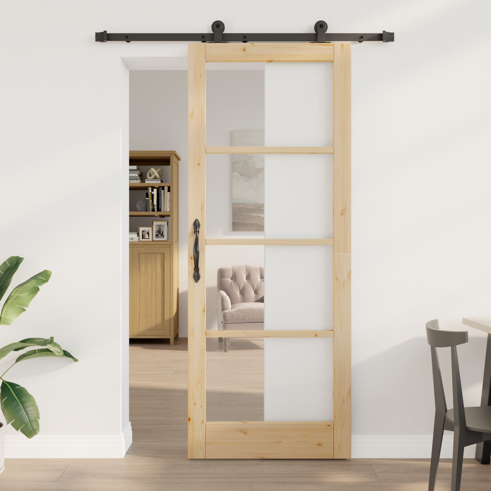 Schiebetür mit Hardware-Set 'ORKDAL'83x211 cm