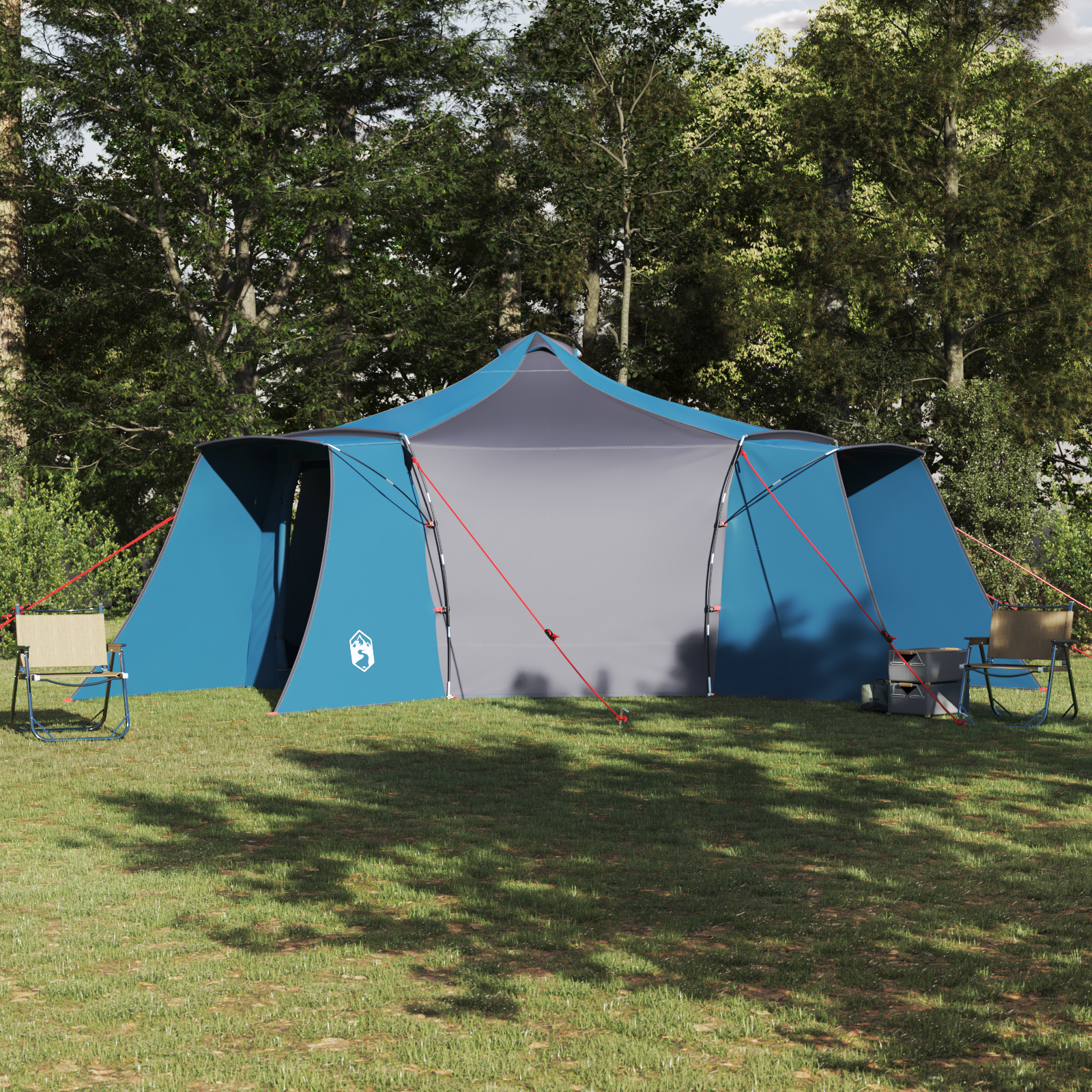 Familienzelt Tipi Blau für 8 Personen Wasserdicht