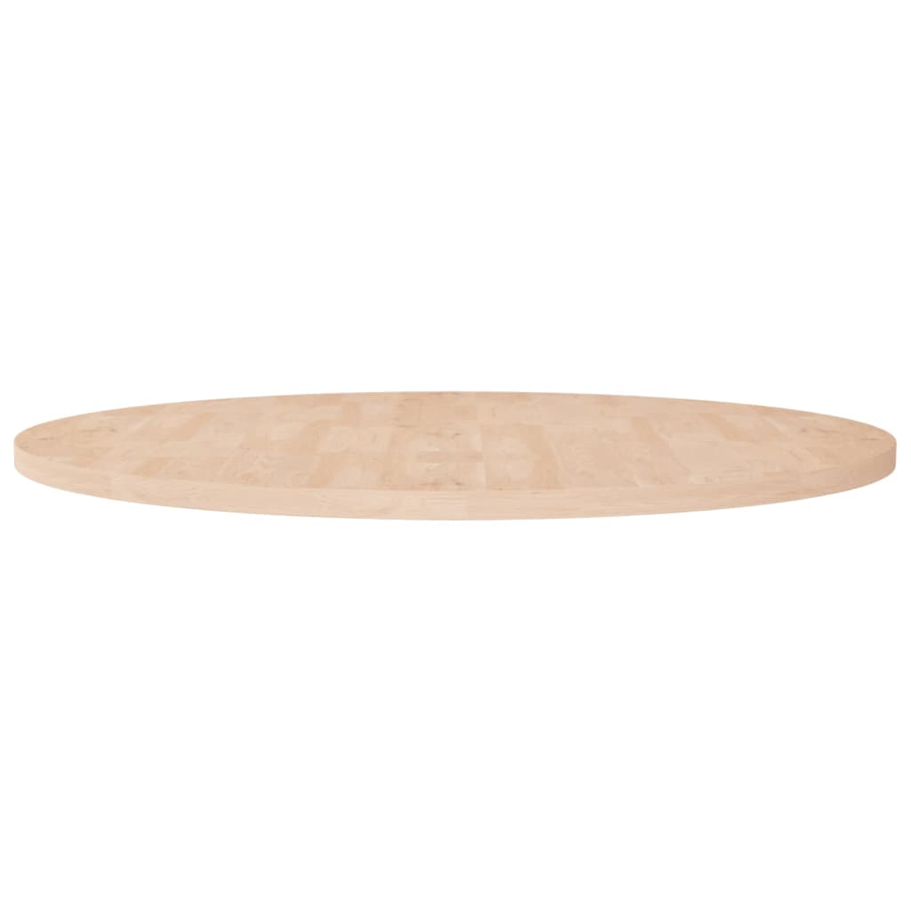 Runde Tischplatte Ø90x2,5 cm Unbehandeltes Massivholz Eiche