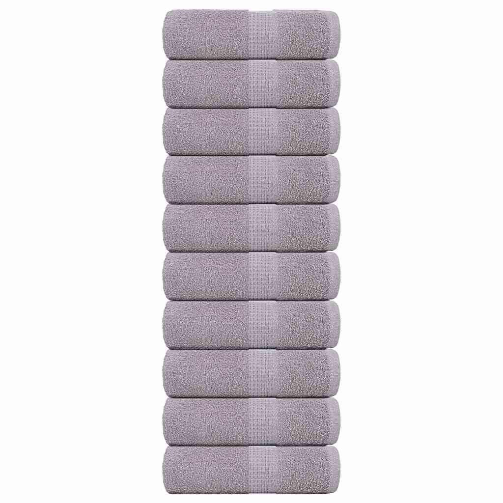 Gästetücher 10 Stk. Grau 30x50 cm 360 g/m² 100% Baumwolle