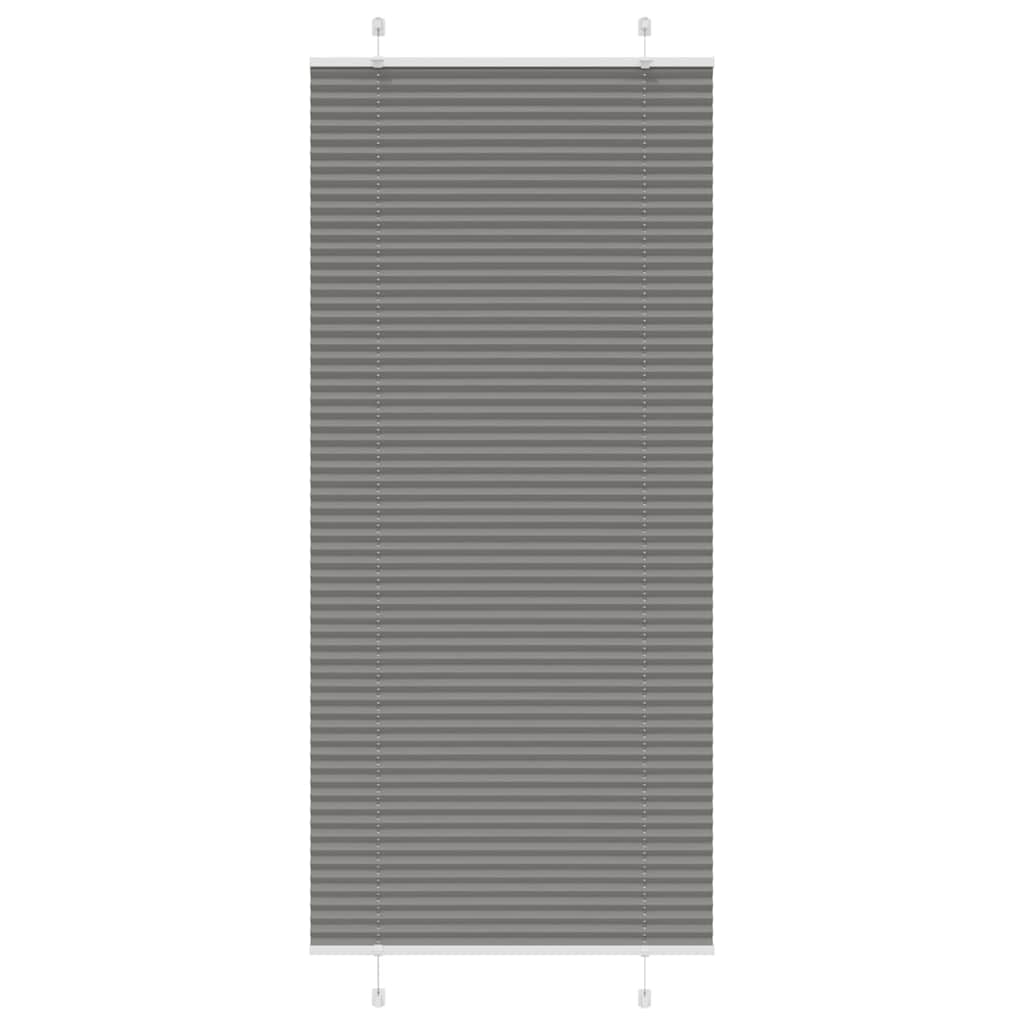 Plissee Anthrazit 95x200 cm Stoffbreite 94,4 cm Polyester