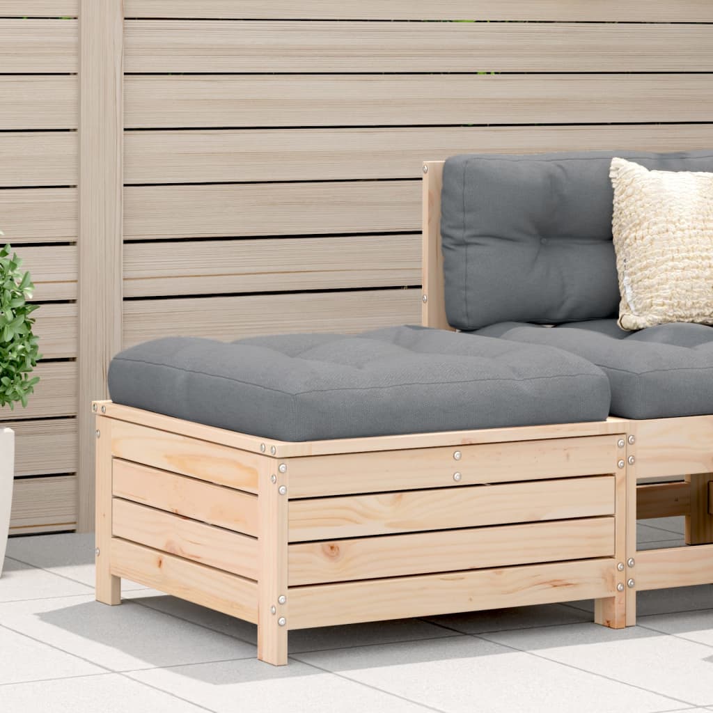 Gartenhocker mit Kissen Massivholz Kiefer Gartenhocker mit Kissen Massivholz Kiefer