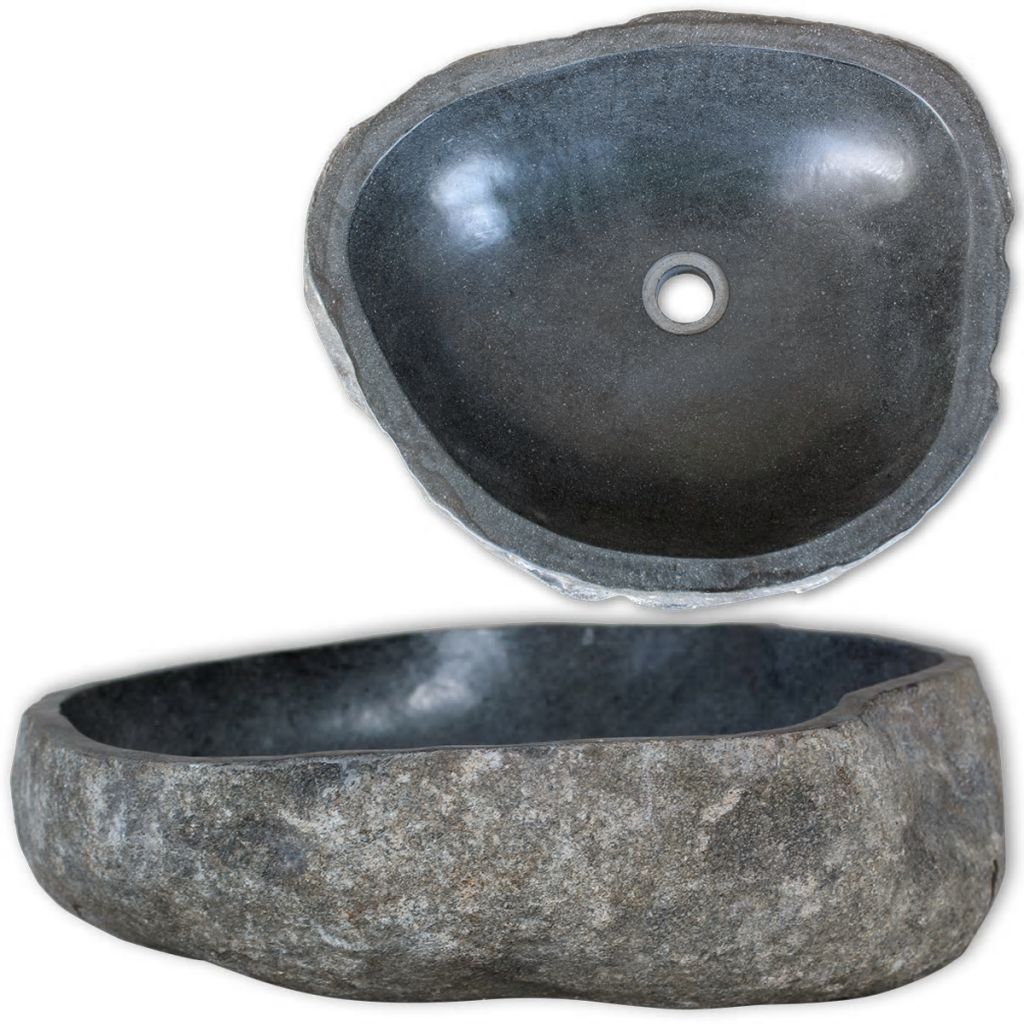Waschbecken Flussstein Oval 37-46 cm