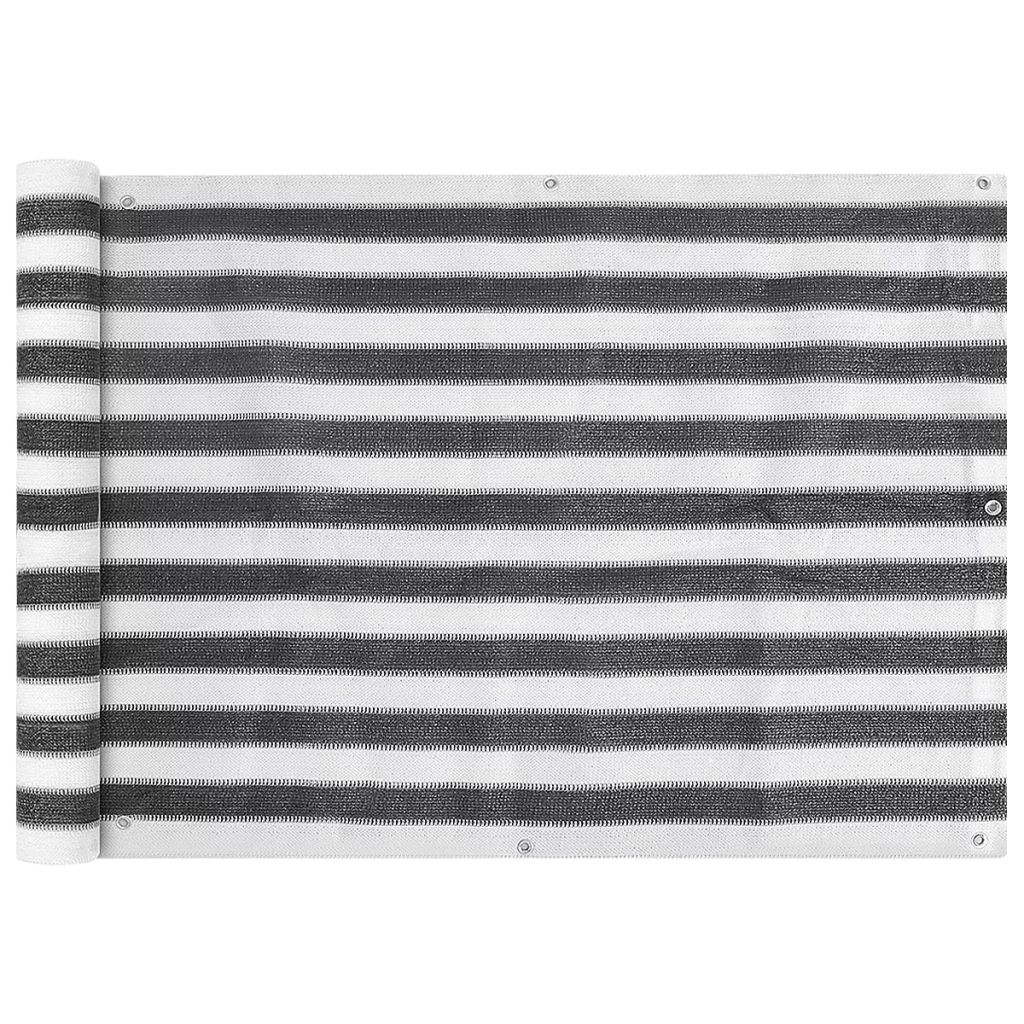 Balkonsichtschutz HDPE 75x600 cm anthrazit und weiß