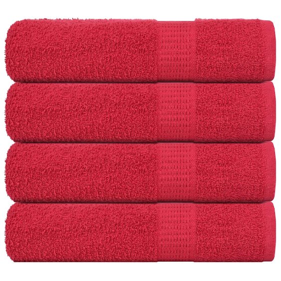 Handtücher 4 Stk. Rot 50x100 cm 360 g/m² 100% Baumwolle