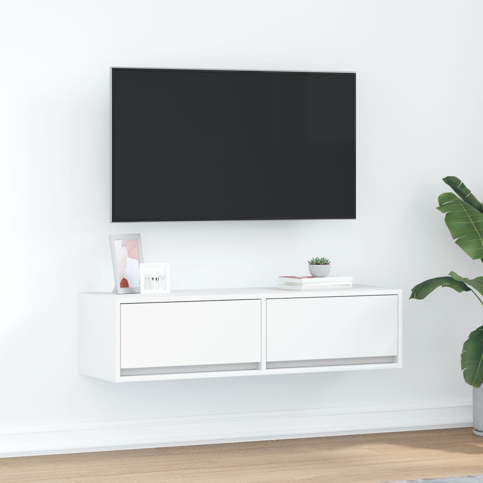 vidaXL TV-Schrank Weiß 100x31x25,5 cm Holzwerkstoff
