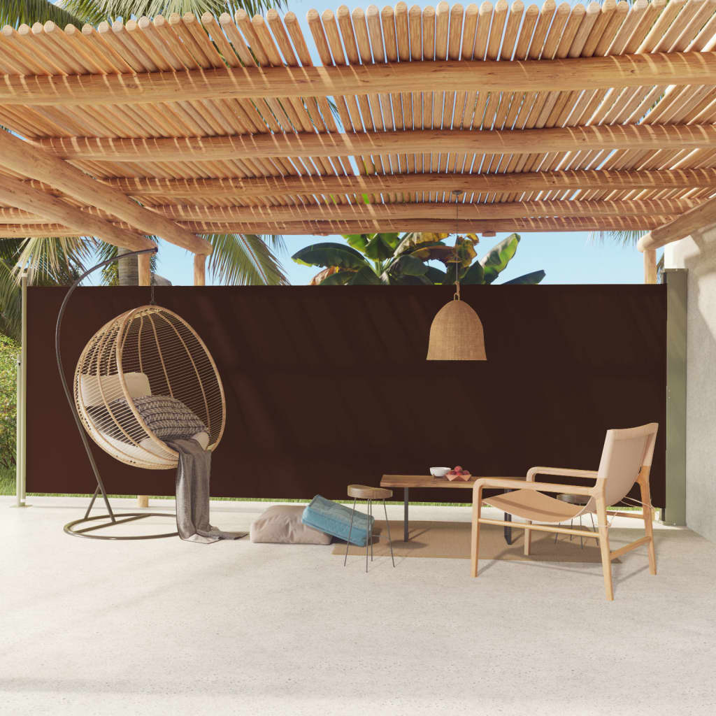 Seitenmarkise Ausziehbar 180x600 cm Braun