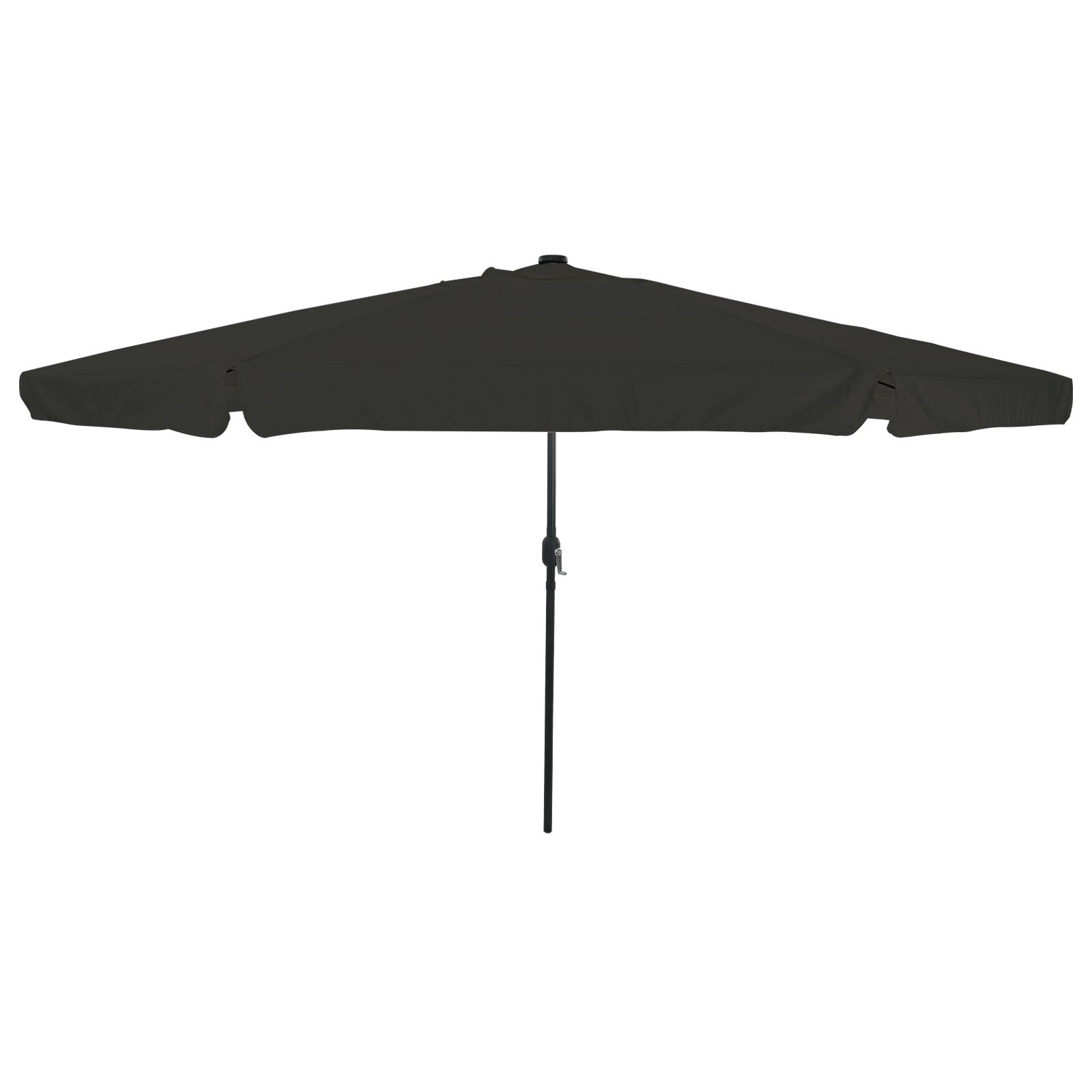 Garten-Sonnenschirm mit LED-Lichtern ø395x245 cm, Schwarz