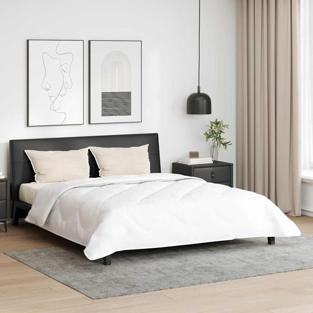 Bettdecke mit Kissen 3 pcs Weiß 240 x 220 cm Mikrofaser