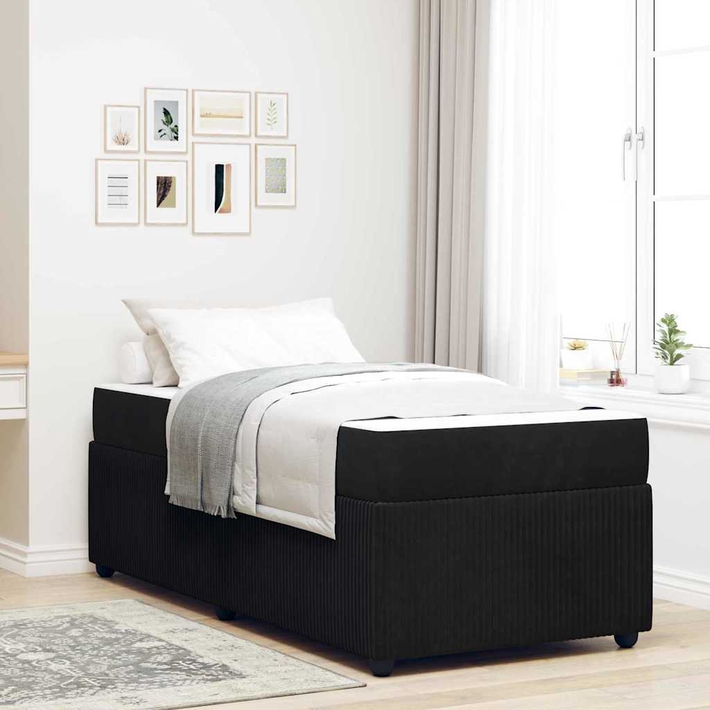 Bettgestell mit Matratze Sonstiges Schwarz 80 x 200 cm Samt